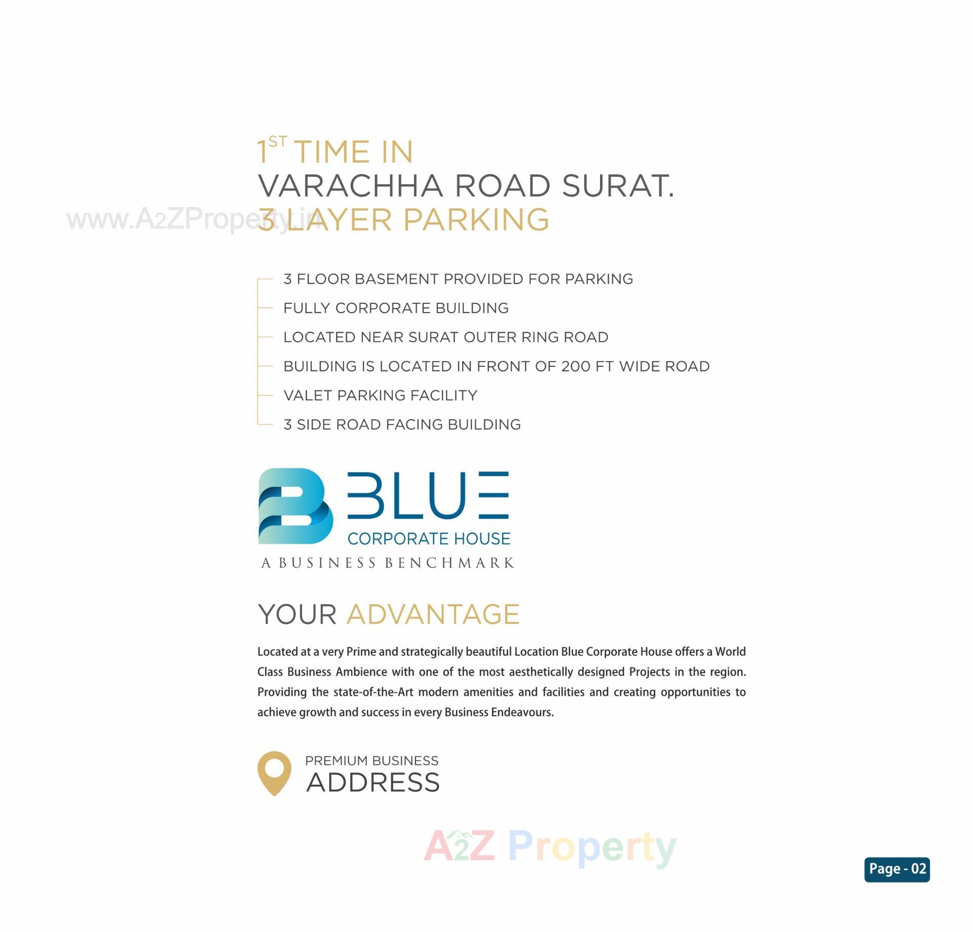  of real estate project Blue Corporate House located at Sarthana, Surat, Gujarat