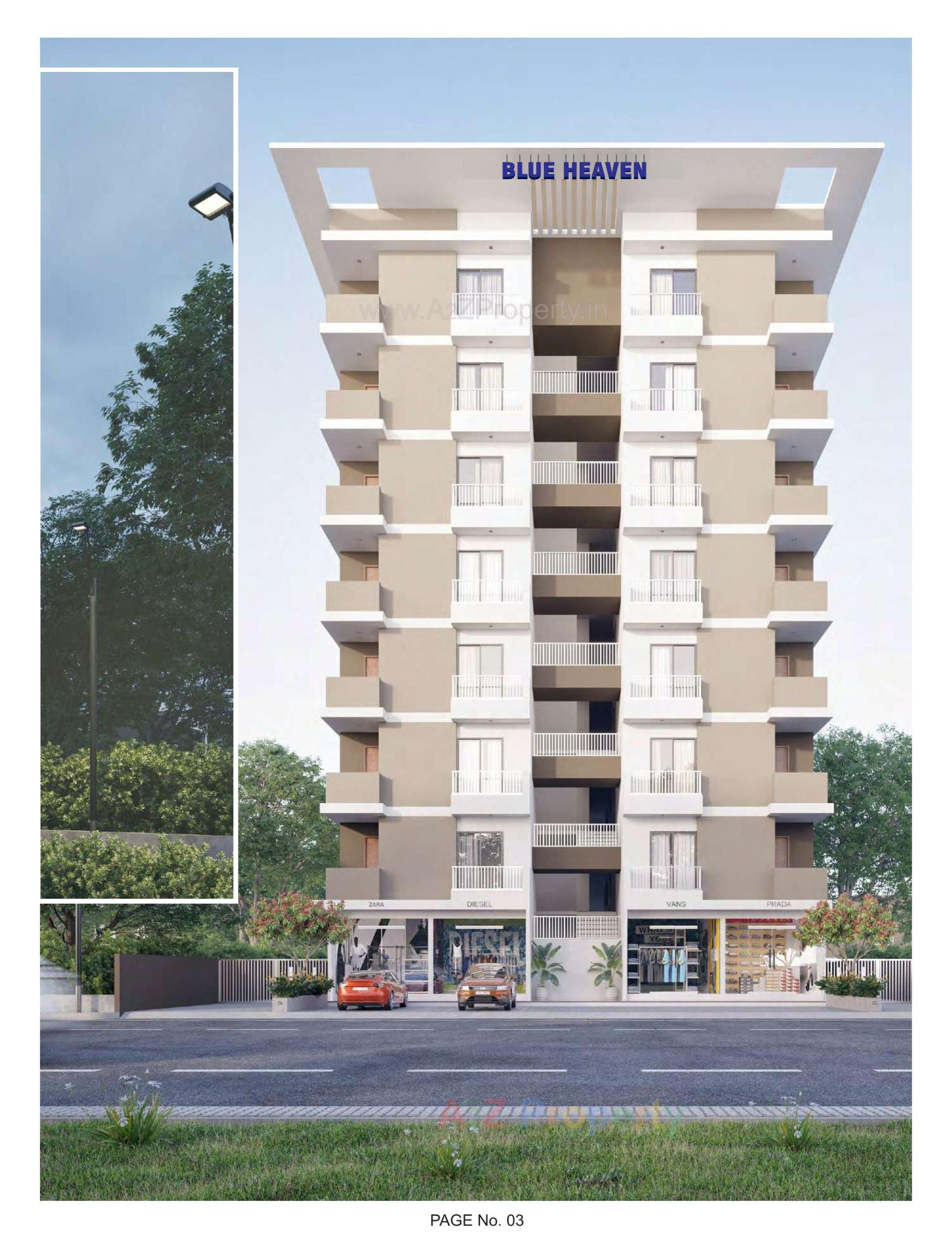 3D Elevation of real estate project Blue Heaven located at Surat, Surat, Gujarat