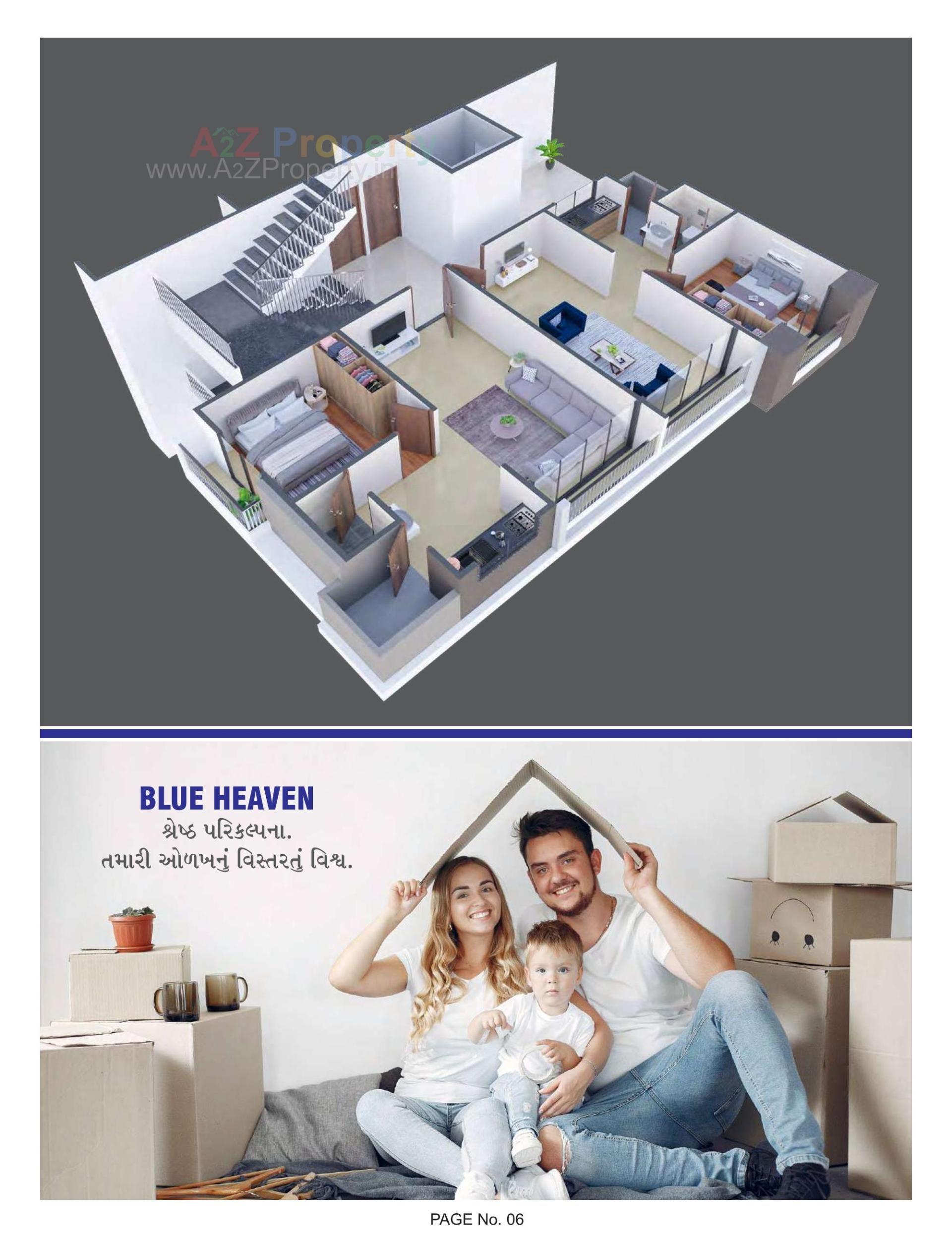 Layout of real estate project Blue Heaven located at Surat, Surat, Gujarat