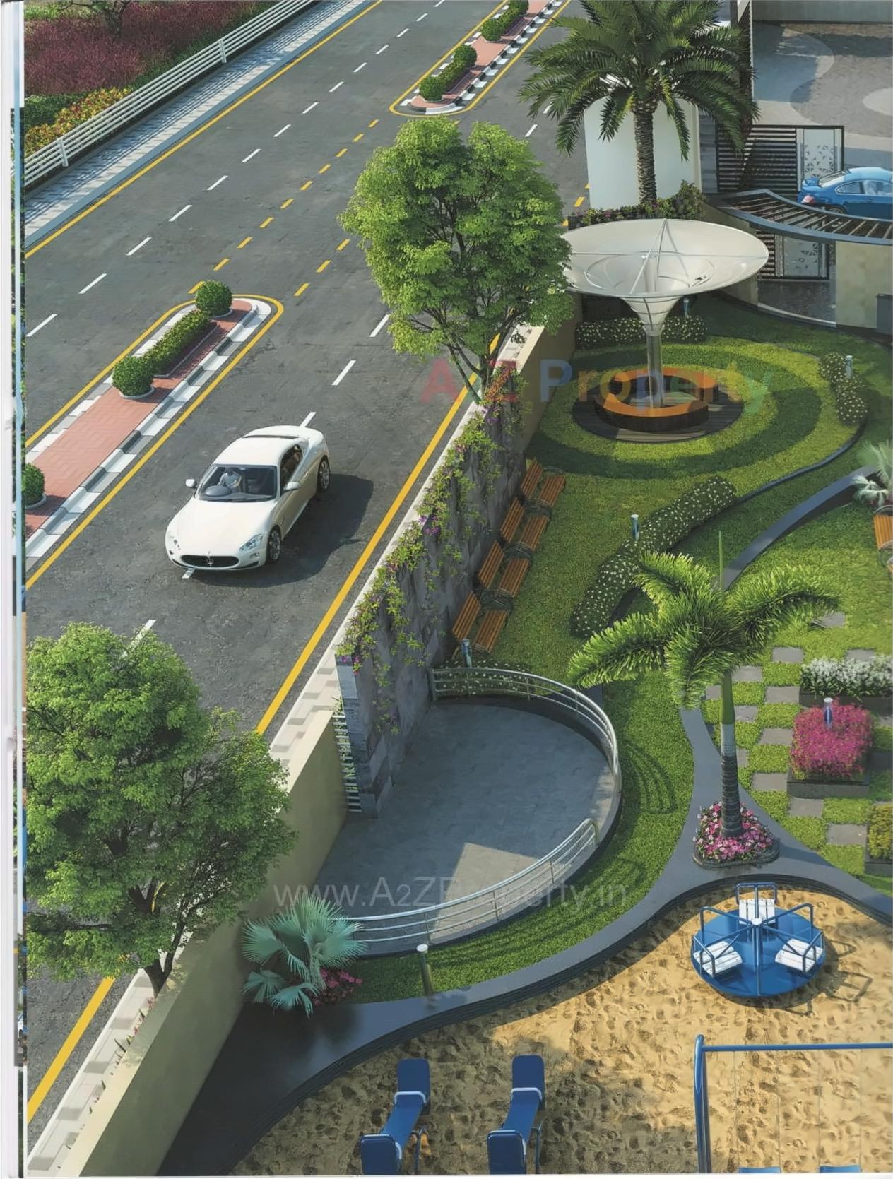 3D Elevation of real estate project Blue Horizon located at Surat, Surat, Gujarat