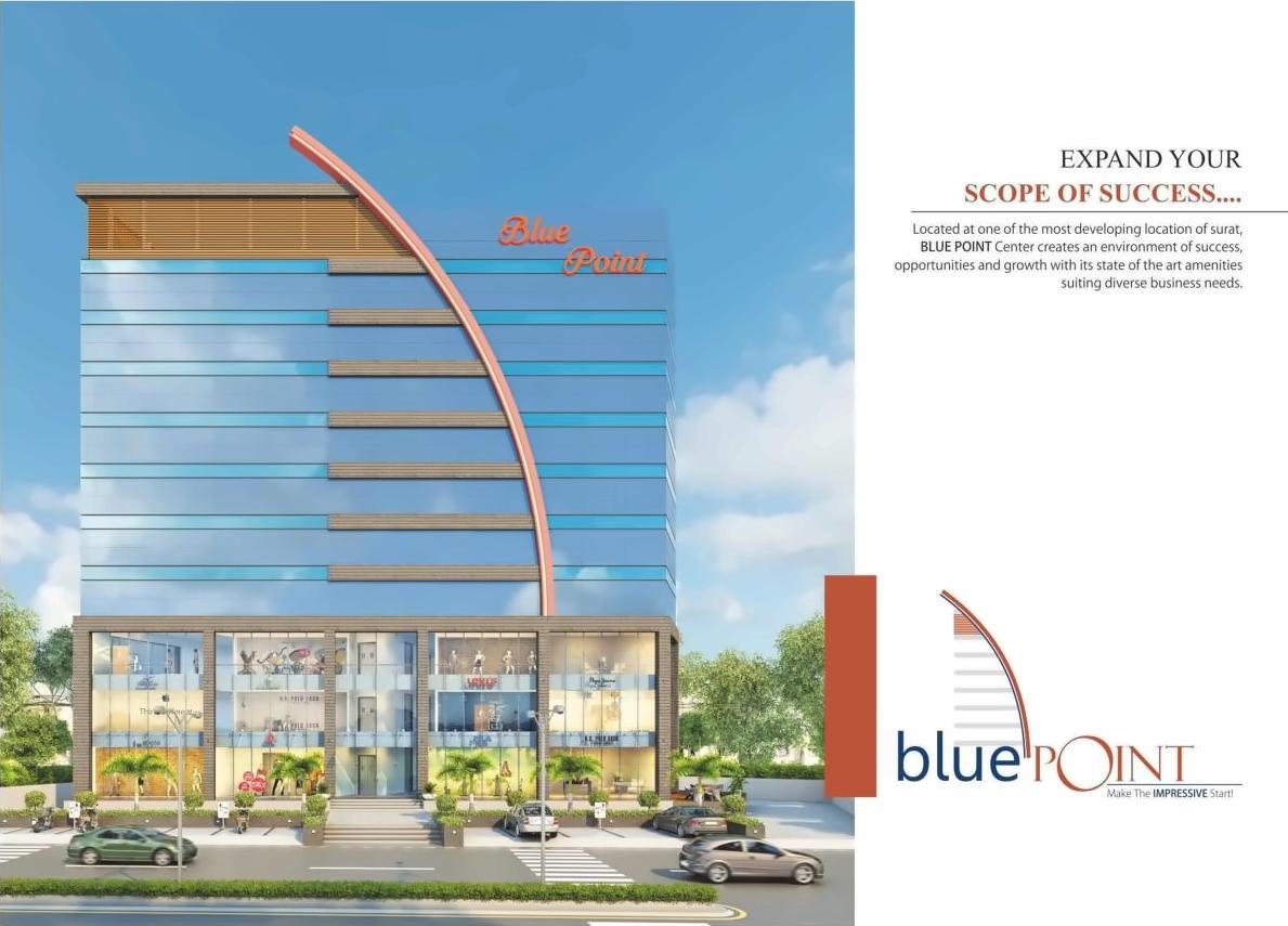 3D Elevation of real estate project Blue Point located at Sarthana, Surat, Gujarat