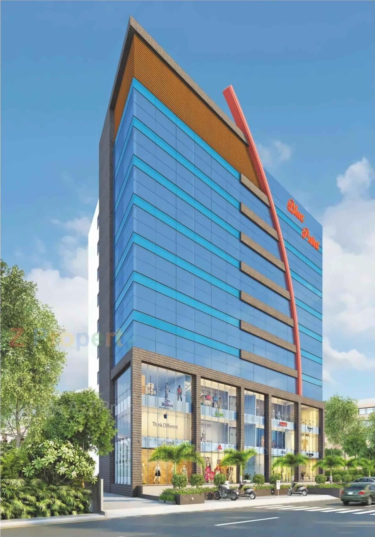 3D Elevation of real estate project Blue Point located at Sarthana, Surat, Gujarat