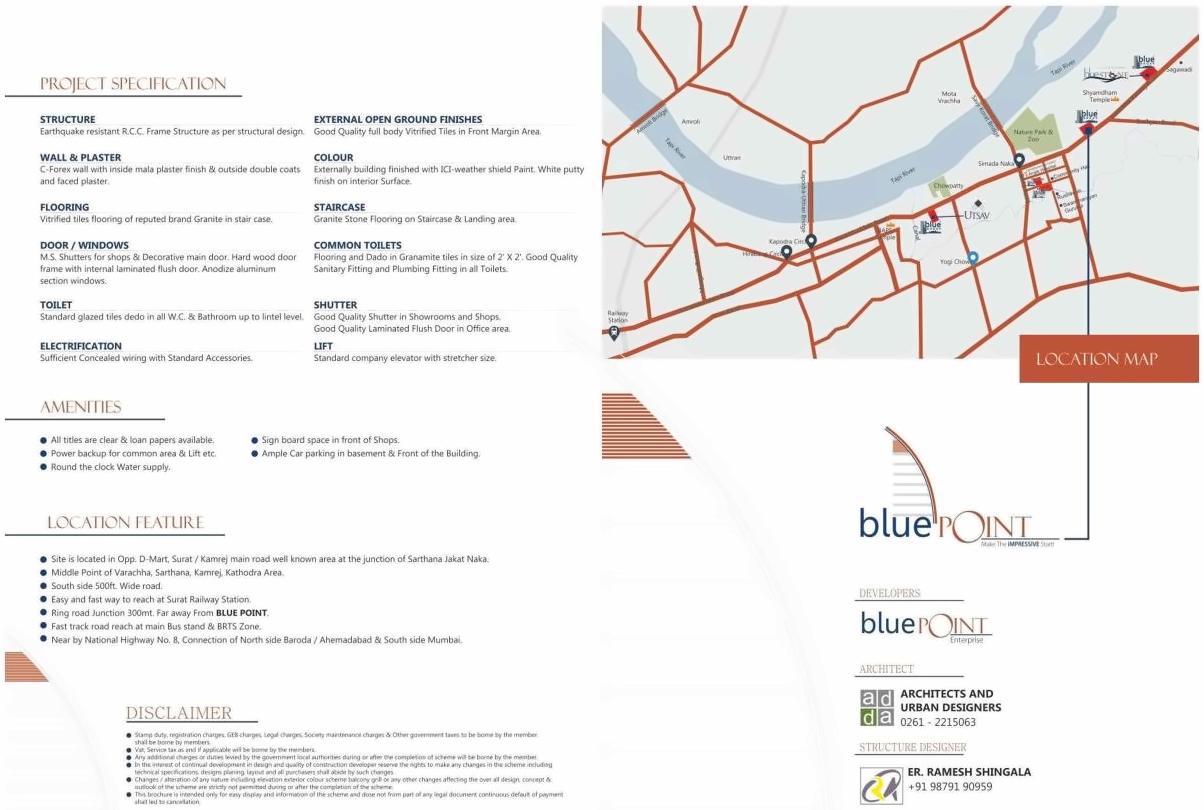  of real estate project Blue Point located at Sarthana, Surat, Gujarat