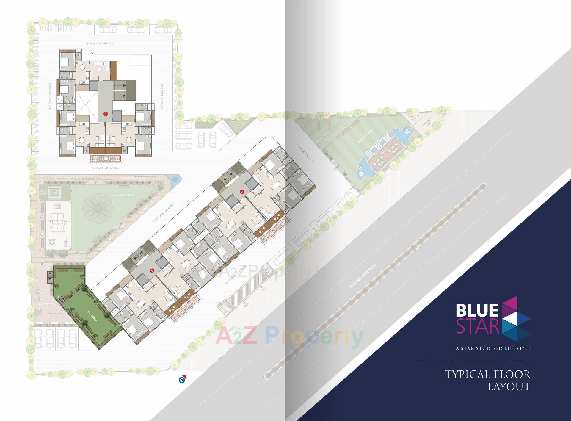 Layout of real estate project Blue Star located at Surat, Surat, Gujarat