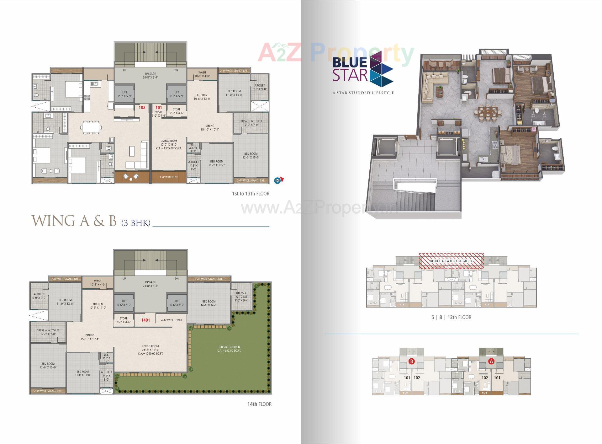 Layout of real estate project Blue Star located at Surat, Surat, Gujarat