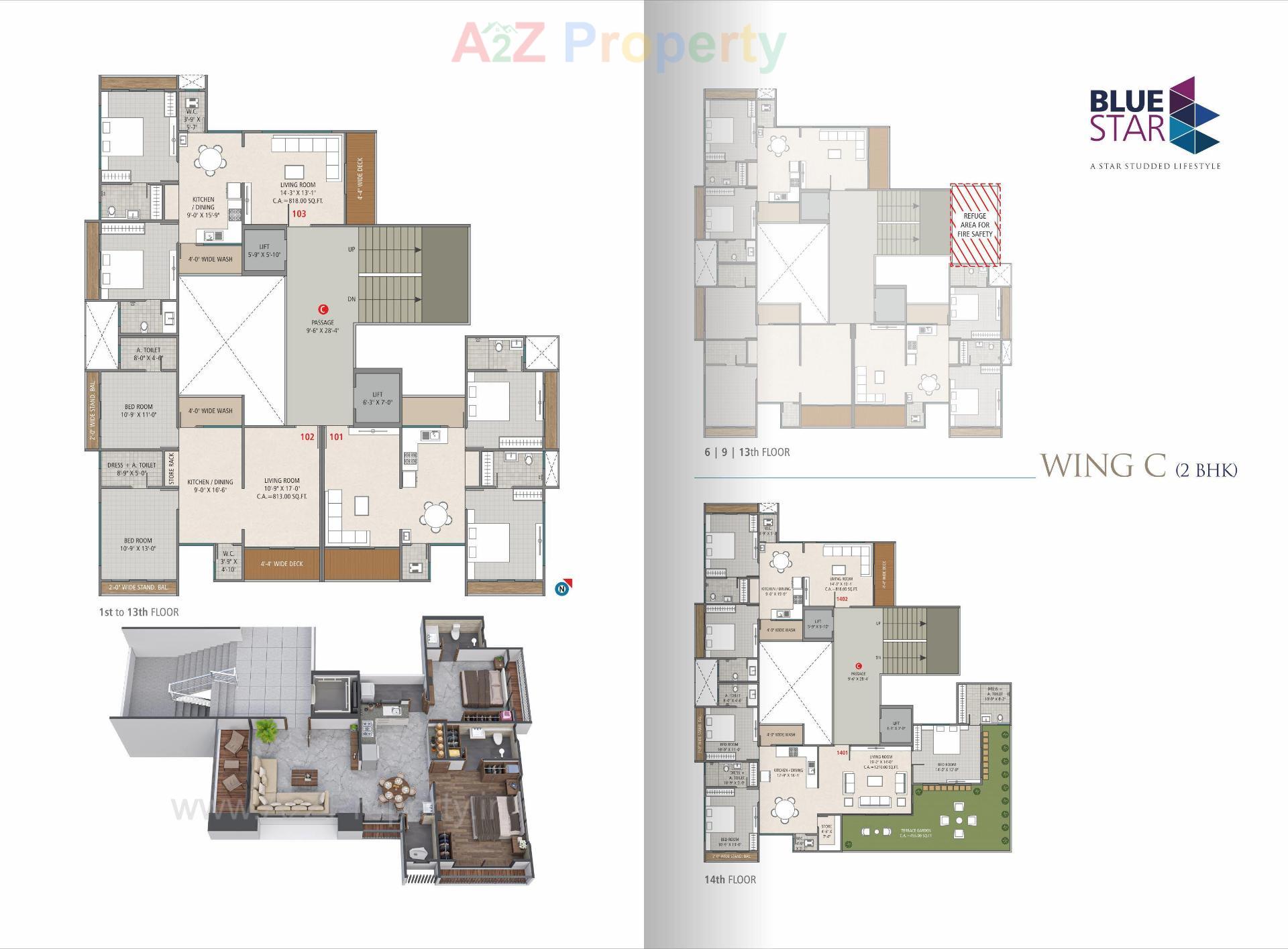 Layout of real estate project Blue Star located at Surat, Surat, Gujarat