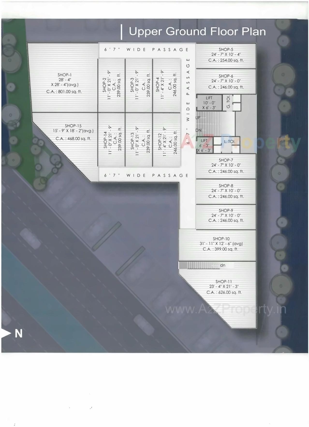 Layout of real estate project Bluearc located at Althan, Surat, Gujarat