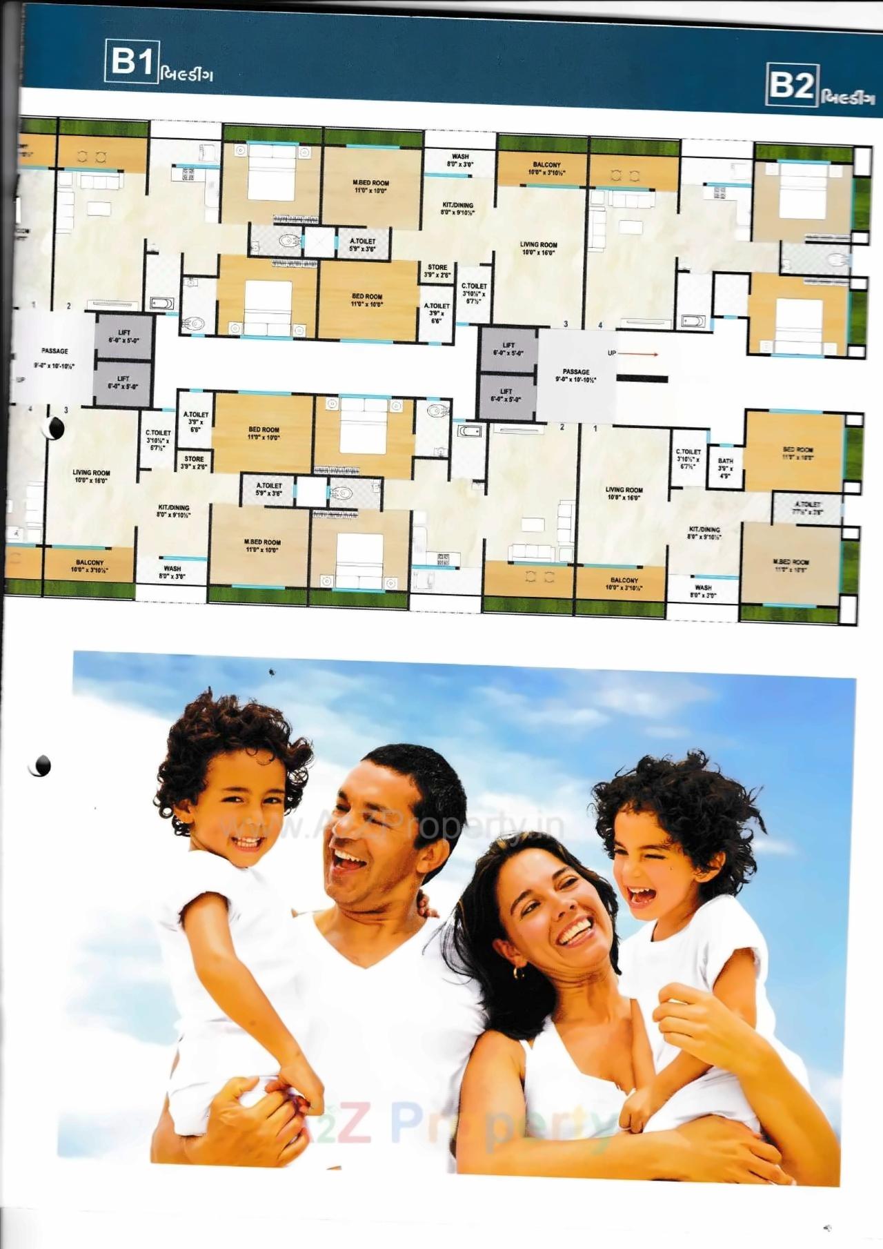 Layout of real estate project Brahmhans Plaza Residency located at Kholvad, Surat, Gujarat