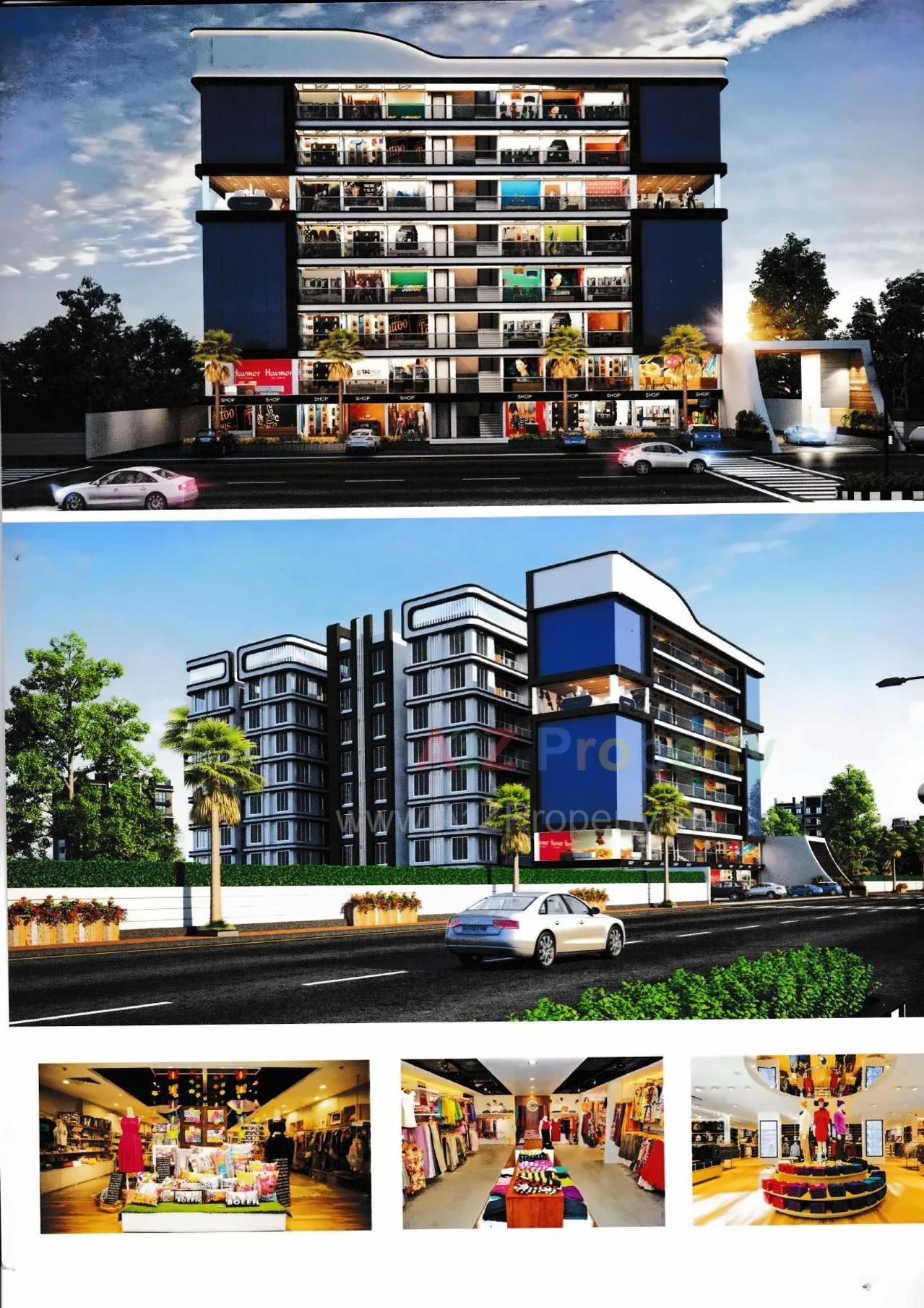 3D Elevation of real estate project Brahmhans Plaza Residency located at Kholvad, Surat, Gujarat