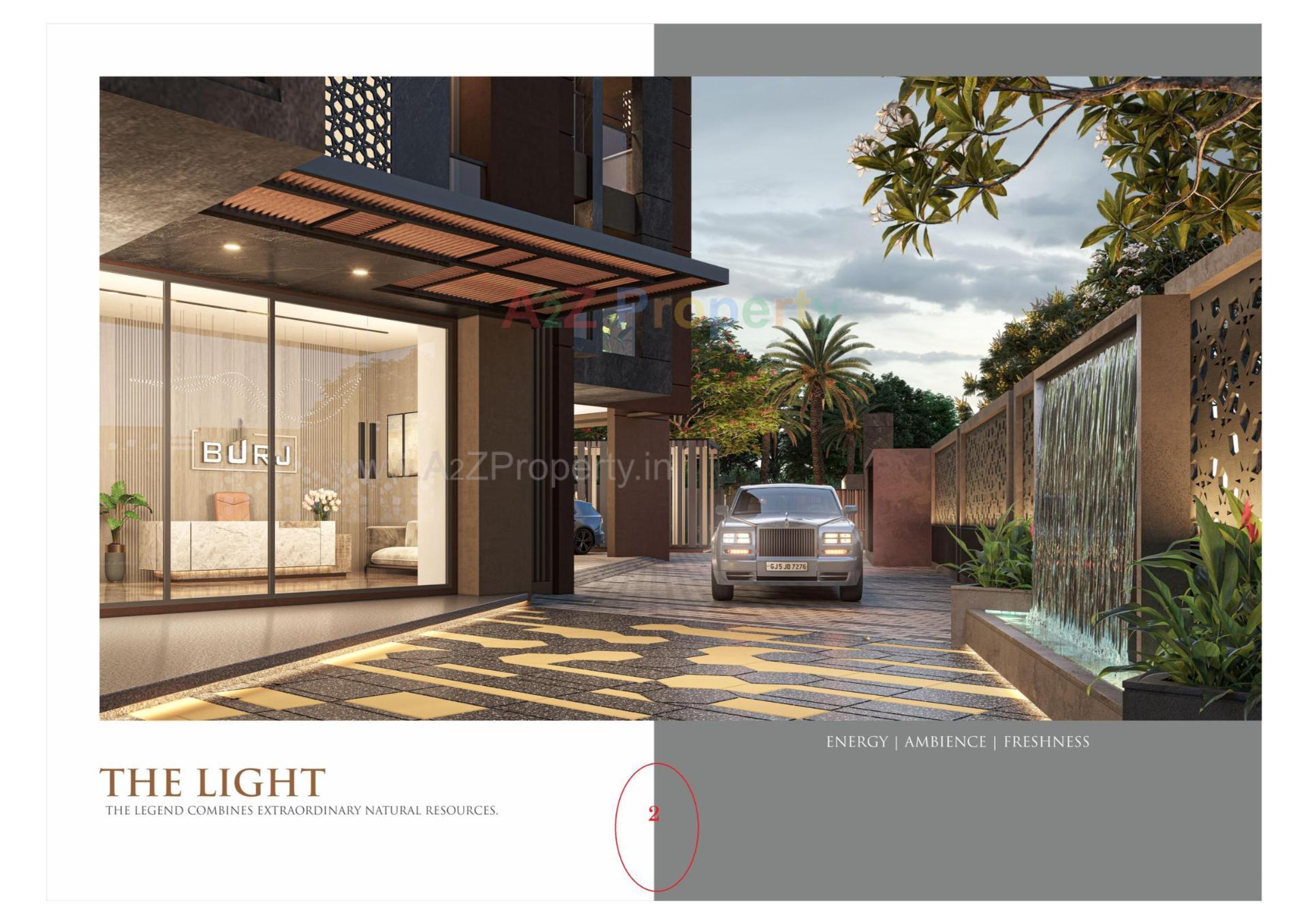 3D Elevation of real estate project Burj located at Rander, Surat, Gujarat