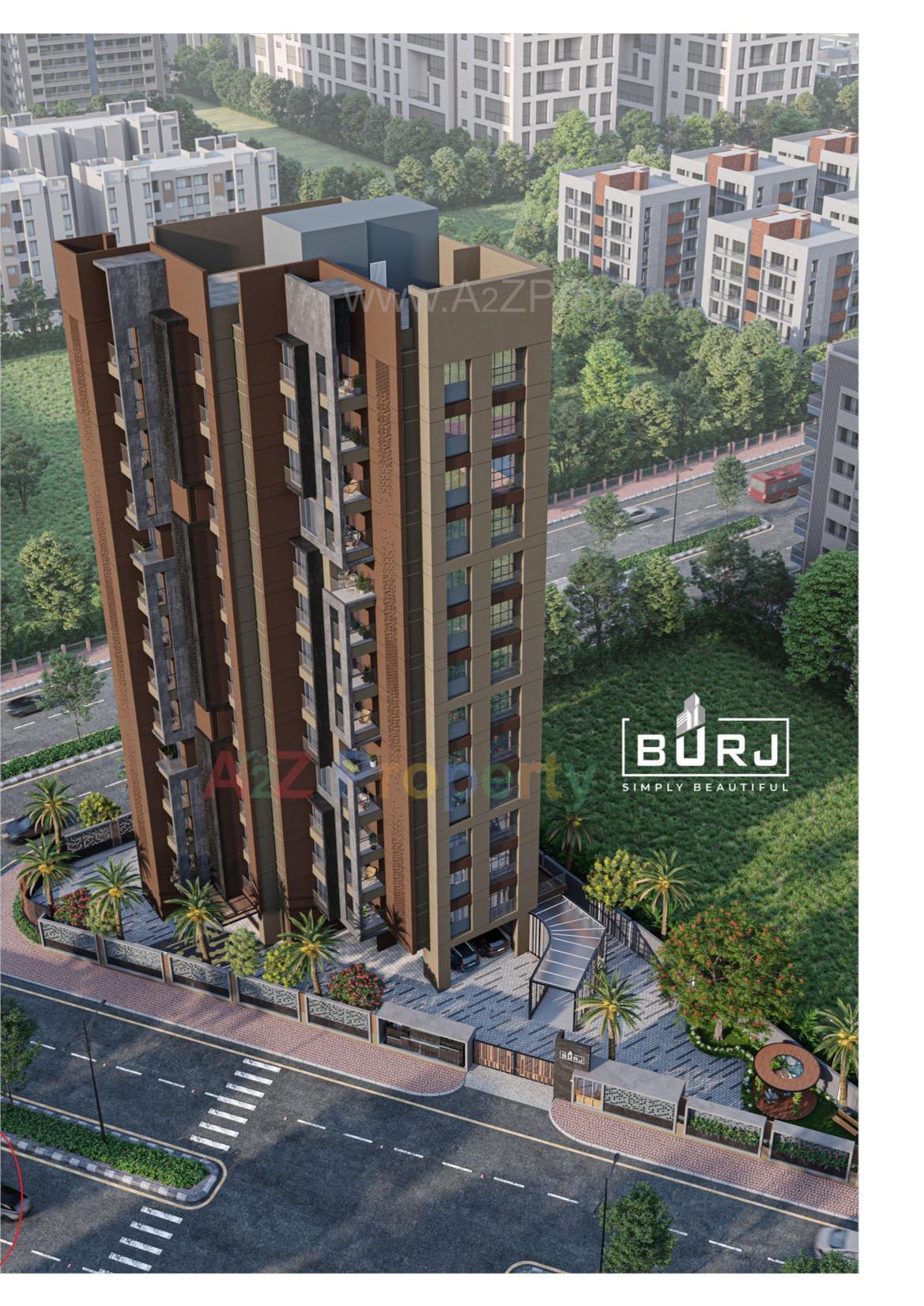3D Elevation of real estate project Burj located at Rander, Surat, Gujarat