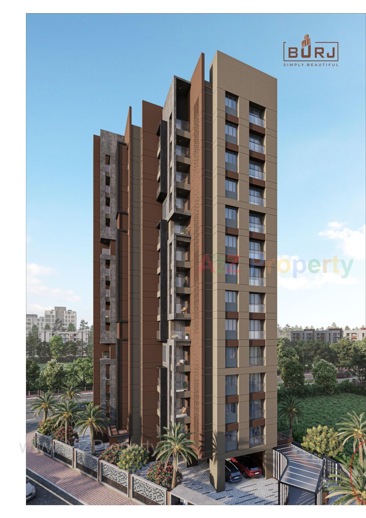 3D Elevation of real estate project Burj located at Rander, Surat, Gujarat