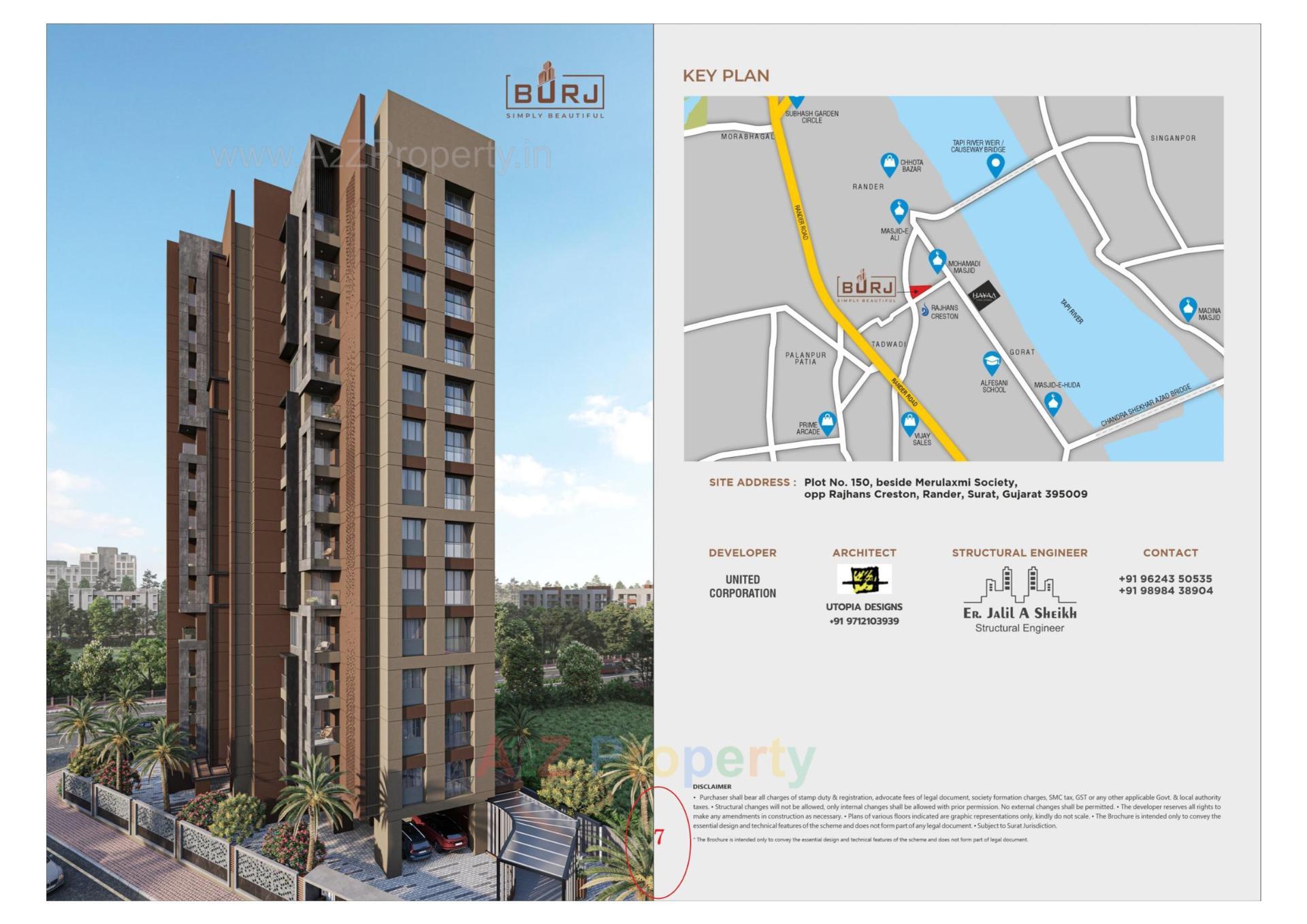  of real estate project Burj located at Rander, Surat, Gujarat