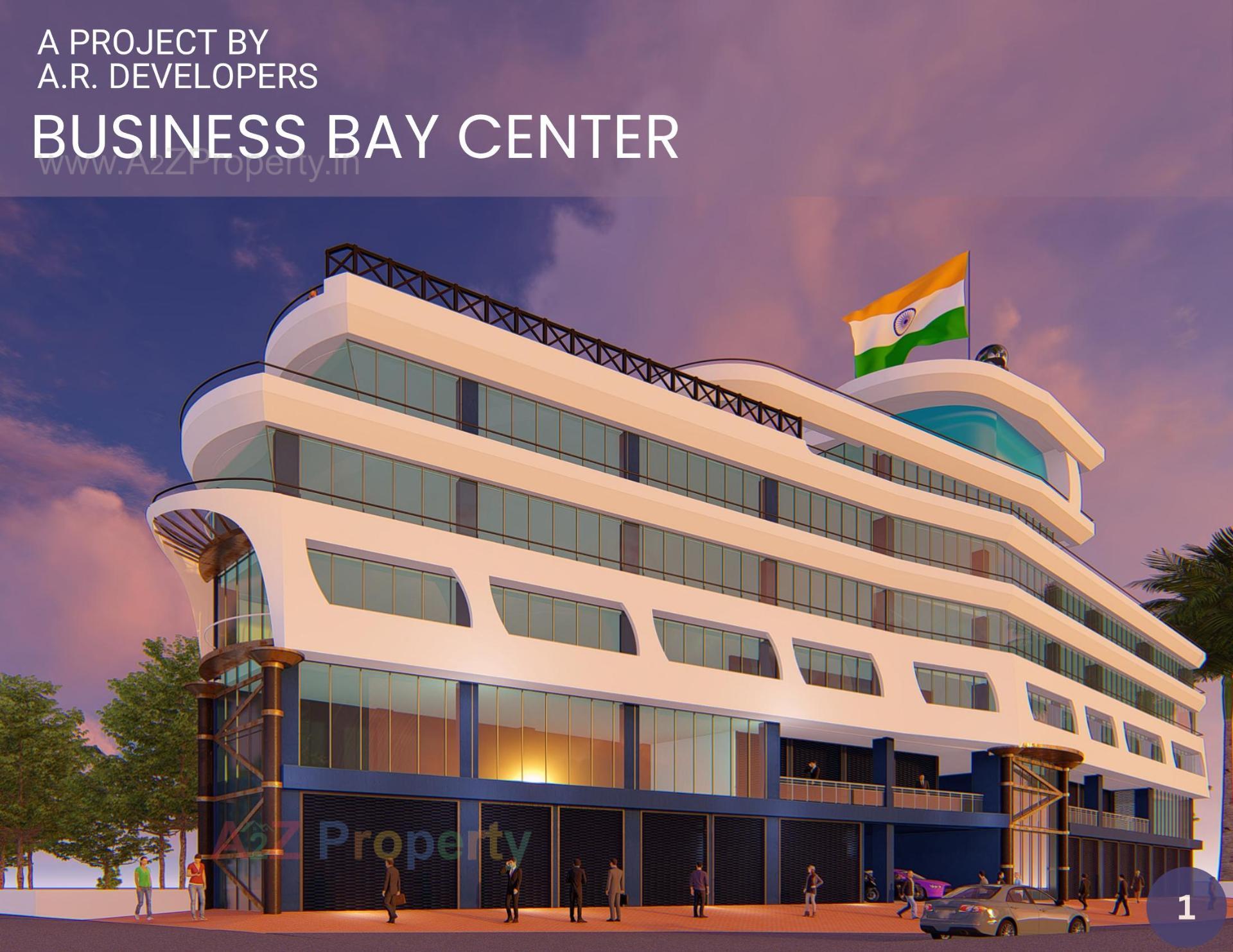 3D Elevation of real estate project Business Bay Center located at Adajan, Surat, Gujarat