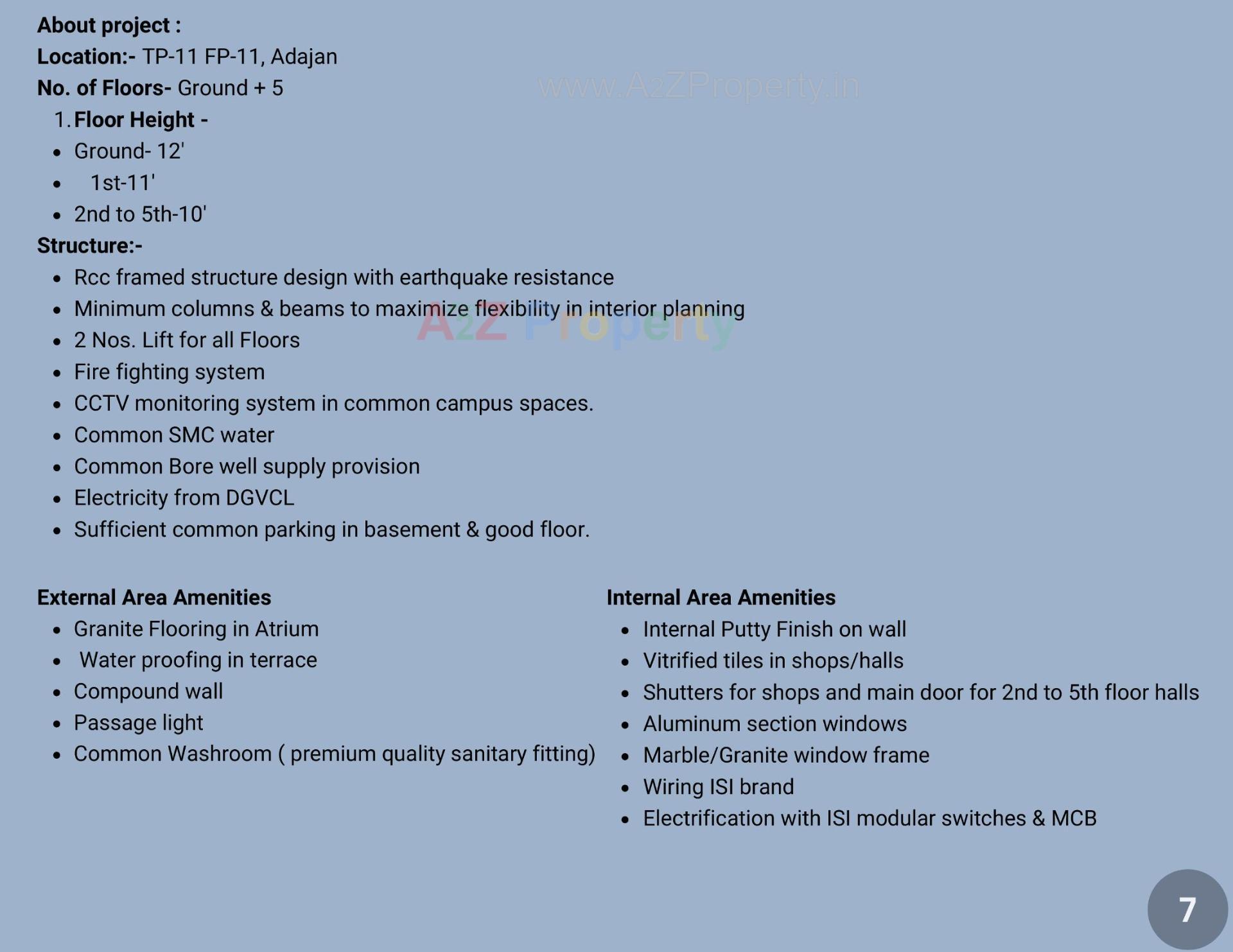  of real estate project Business Bay Center located at Adajan, Surat, Gujarat