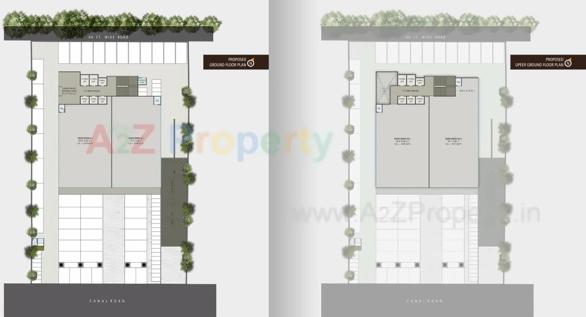 Layout of real estate project Canal Point located at Majura, Surat, Gujarat