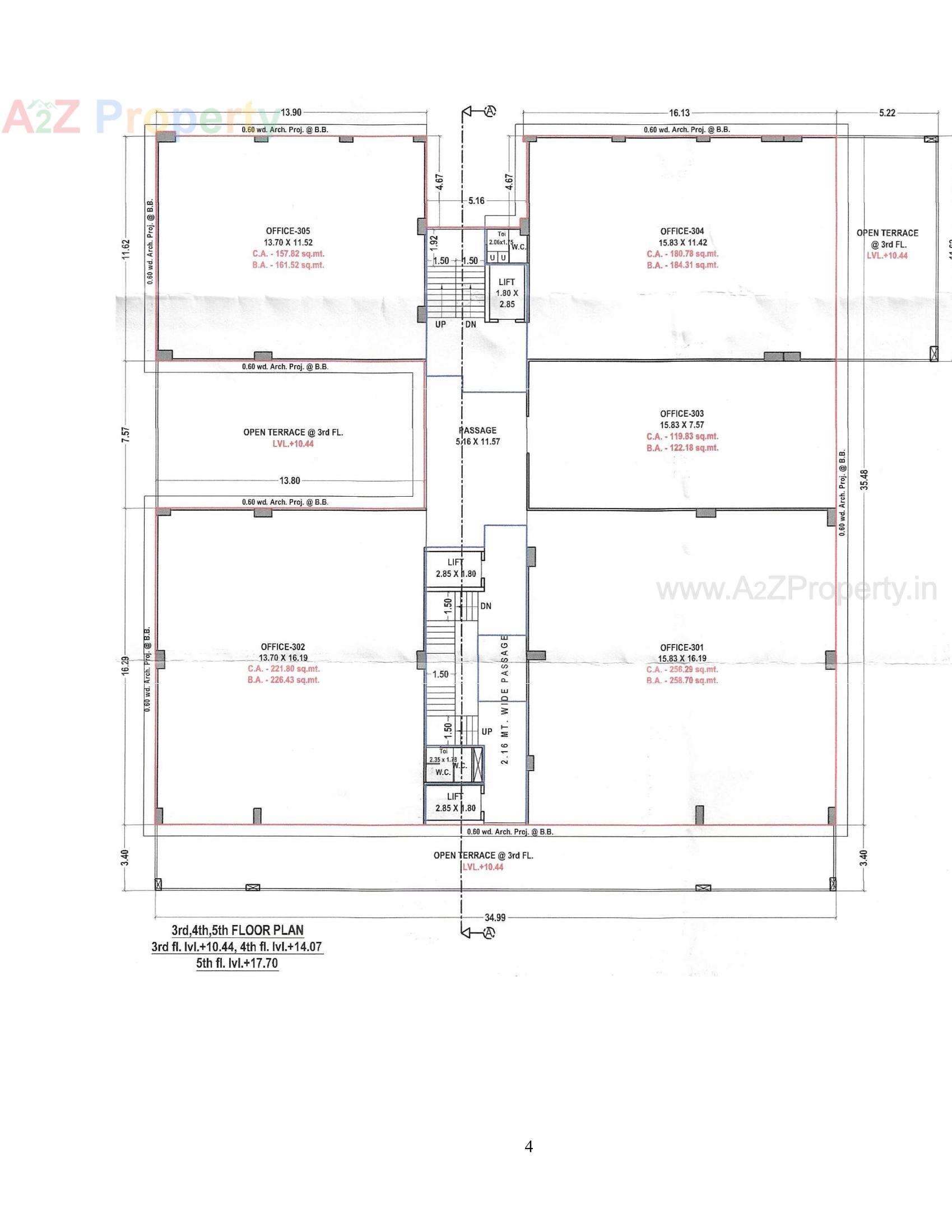 Layout of real estate project Cannon Street located at Vesu, Surat, Gujarat