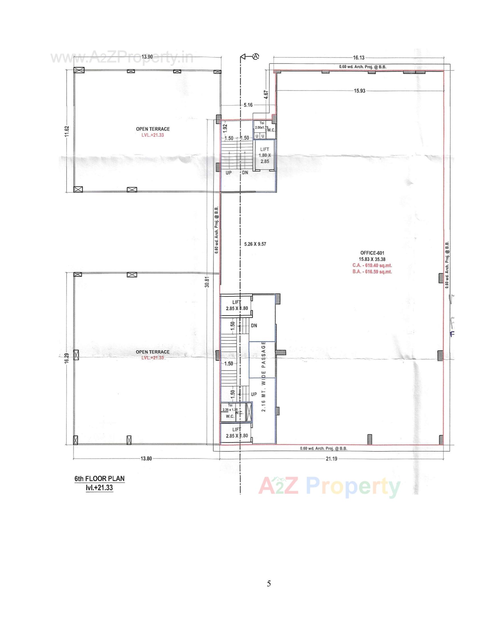 Layout of real estate project Cannon Street located at Vesu, Surat, Gujarat