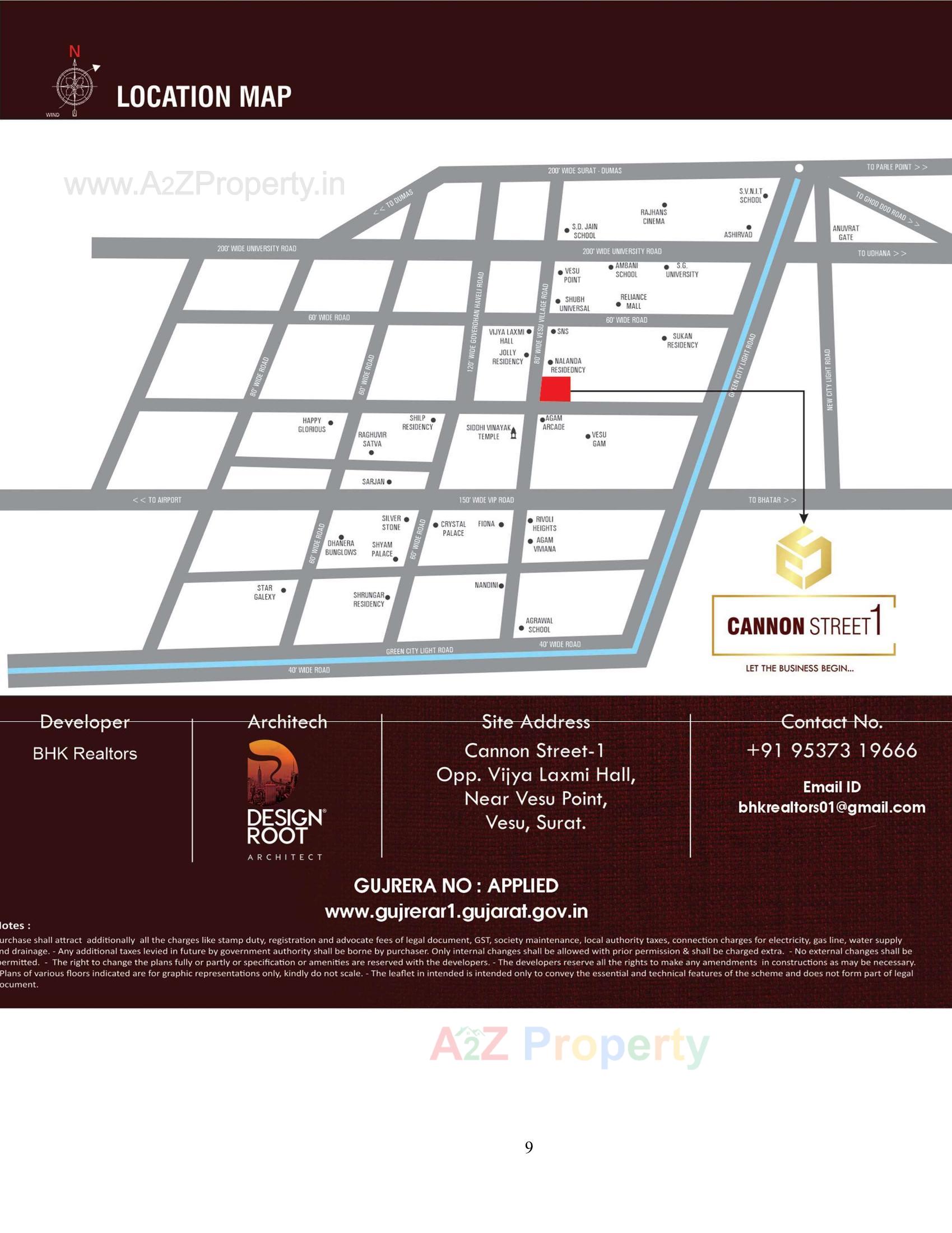  of real estate project Cannon Street located at Vesu, Surat, Gujarat