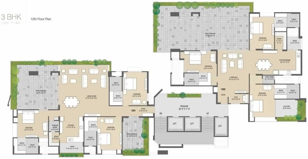 Layout of real estate project Carat located at Katar, Surat, Gujarat