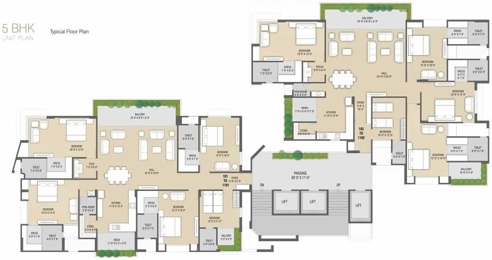 Layout of real estate project Carat located at Katar, Surat, Gujarat