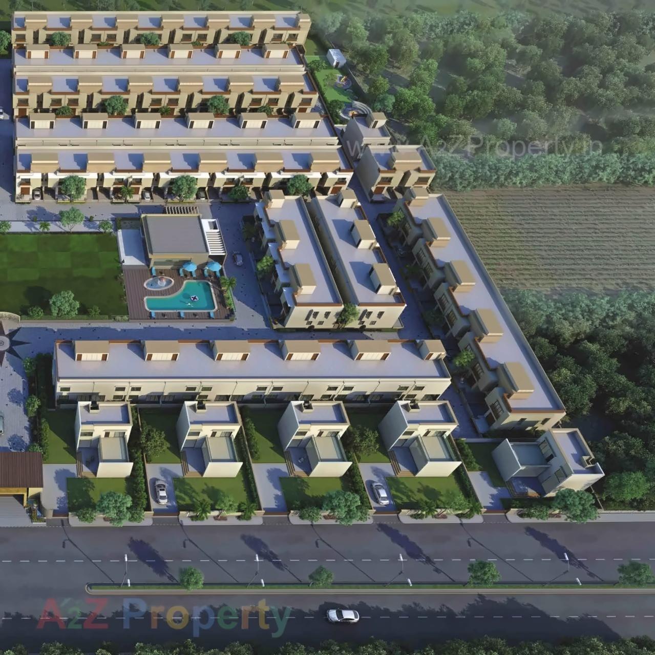 3D Elevation of real estate project Casa Bella located at Barbodhan, Surat, Gujarat