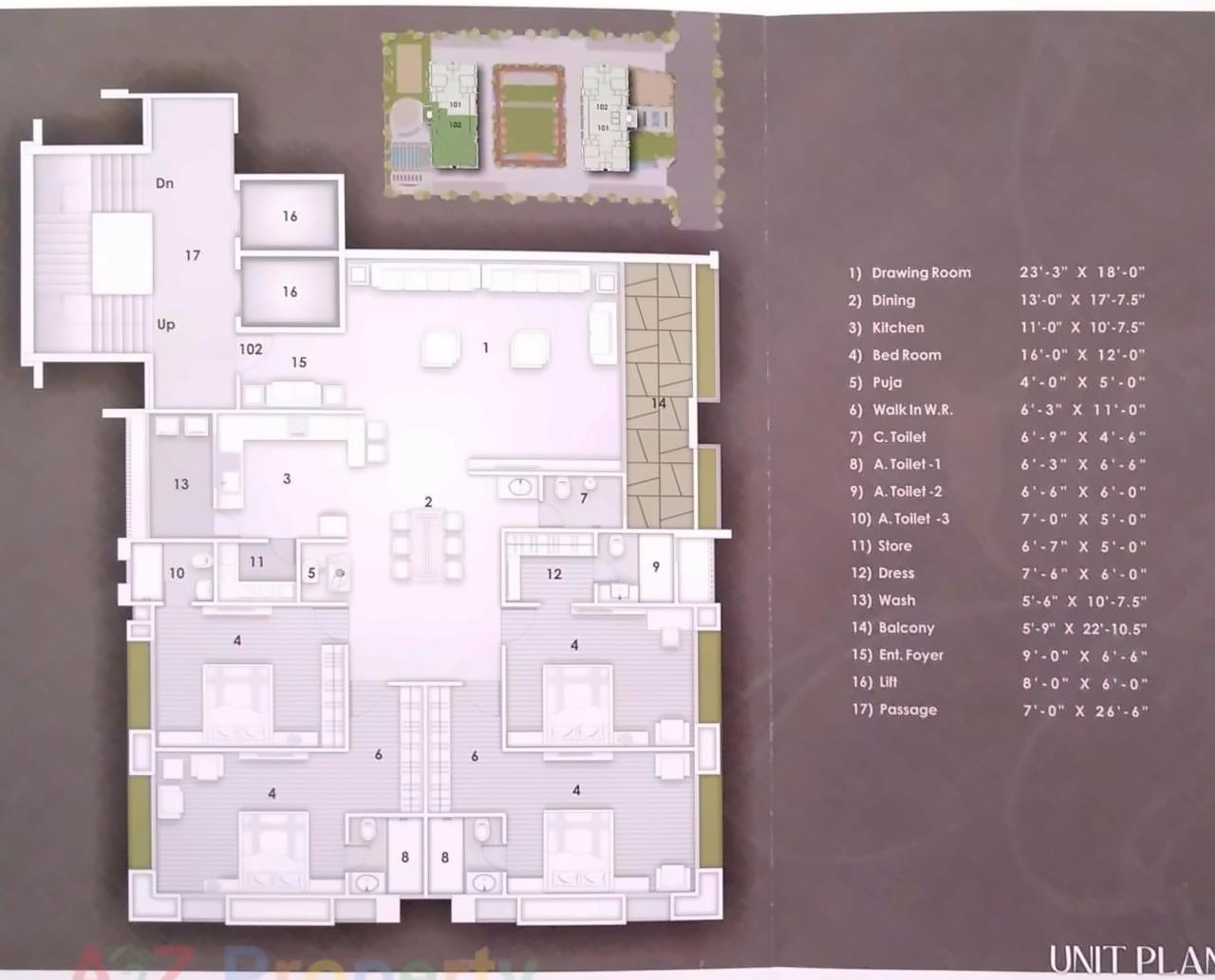 Layout of real estate project Cassa Amorina located at Dumbhal, Surat, Gujarat