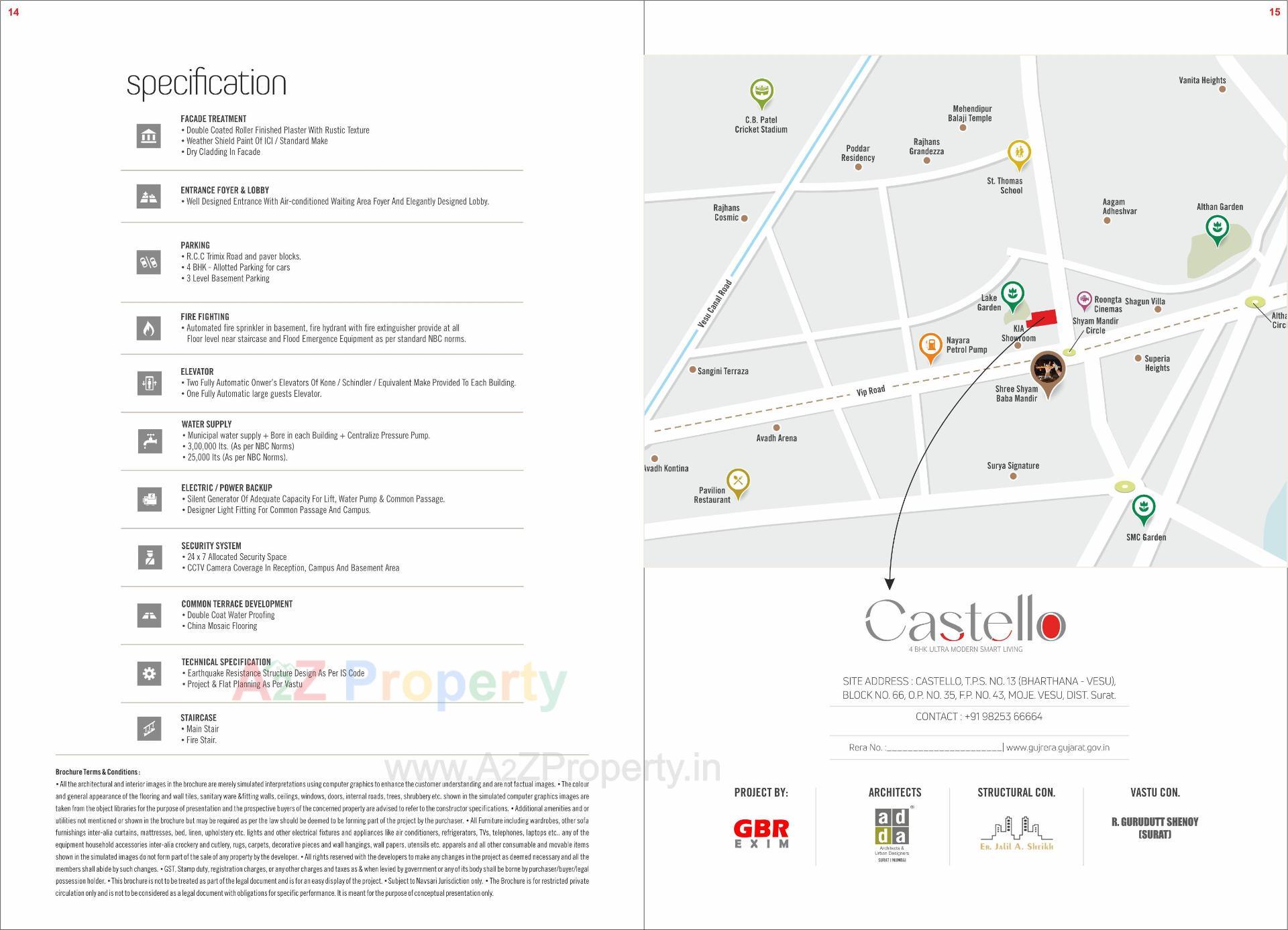  of real estate project Castello located at Vesu, Surat, Gujarat