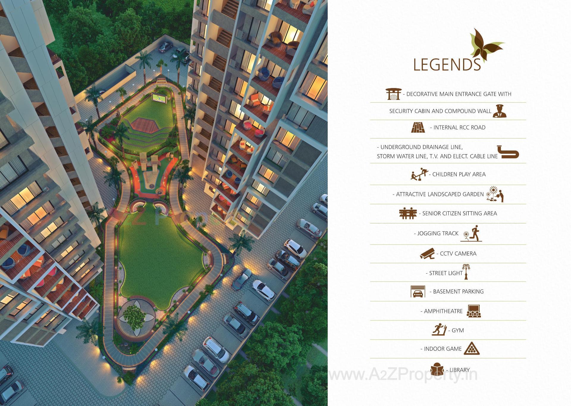 3D Elevation of real estate project Center Park located at Katargam, Surat, Gujarat