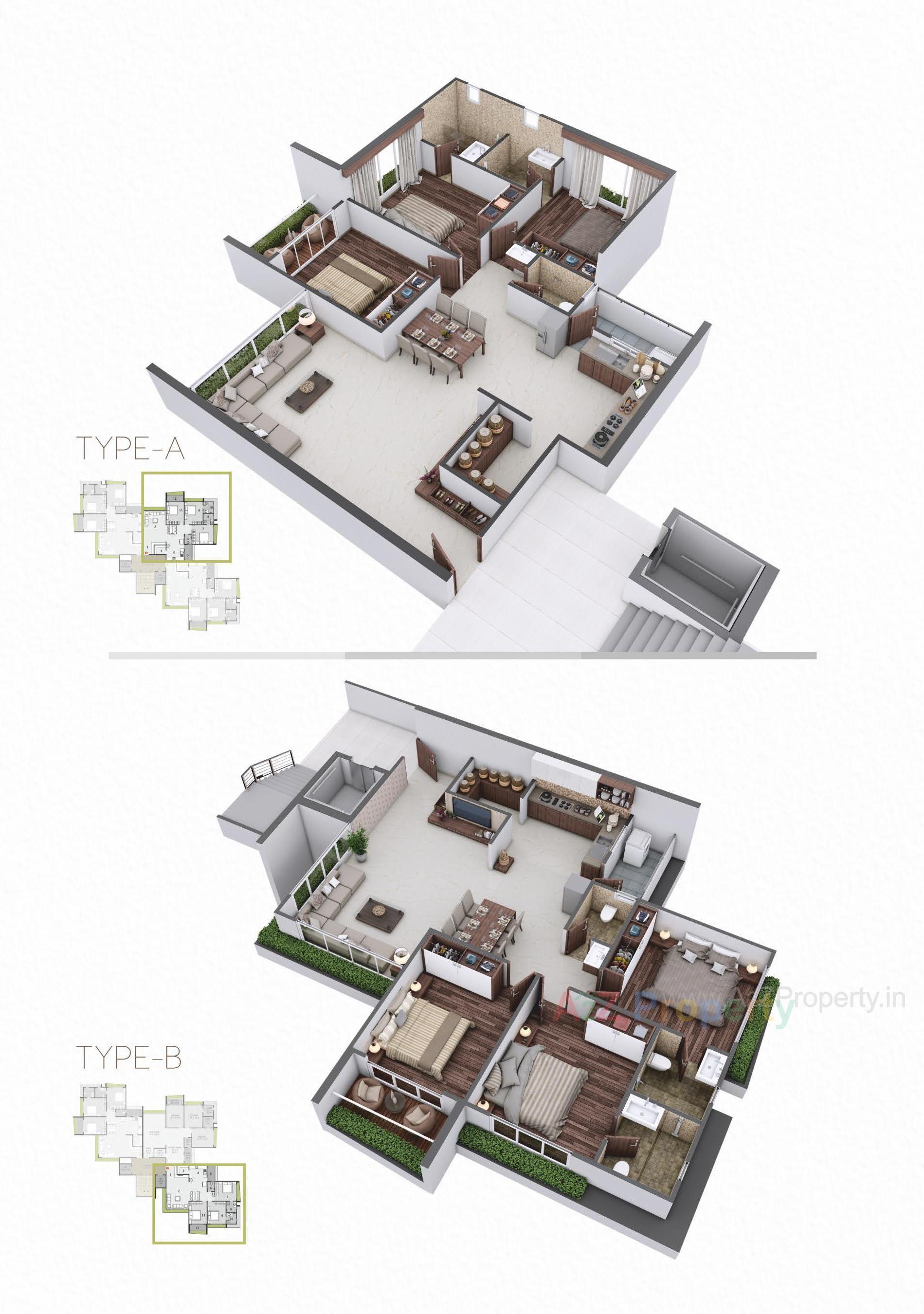 Layout of real estate project Center Park located at Katargam, Surat, Gujarat