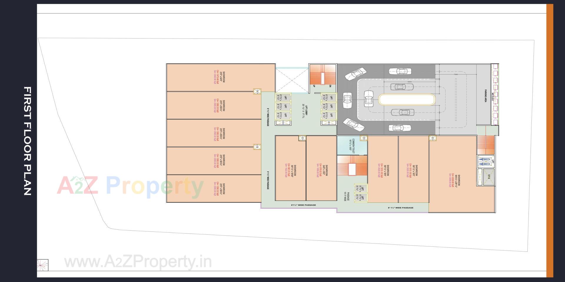 Layout of real estate project Central Business Hub located at Umra, Surat, Gujarat