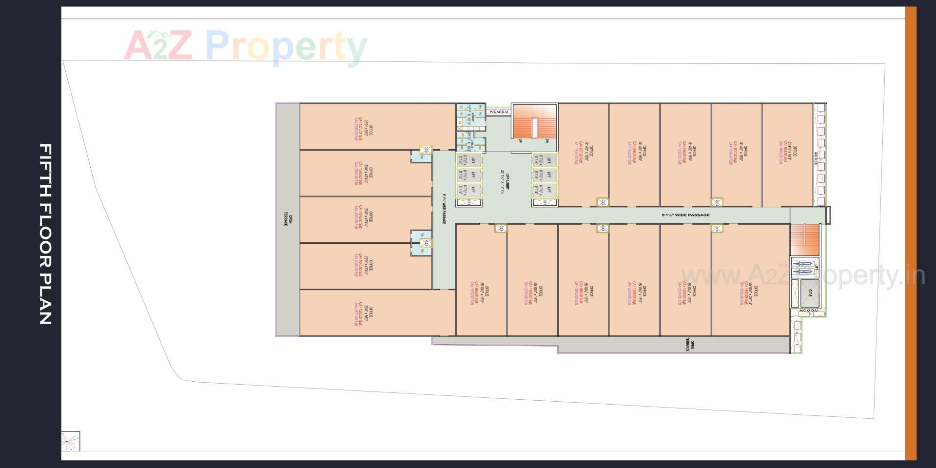 Layout of real estate project Central Business Hub located at Umra, Surat, Gujarat