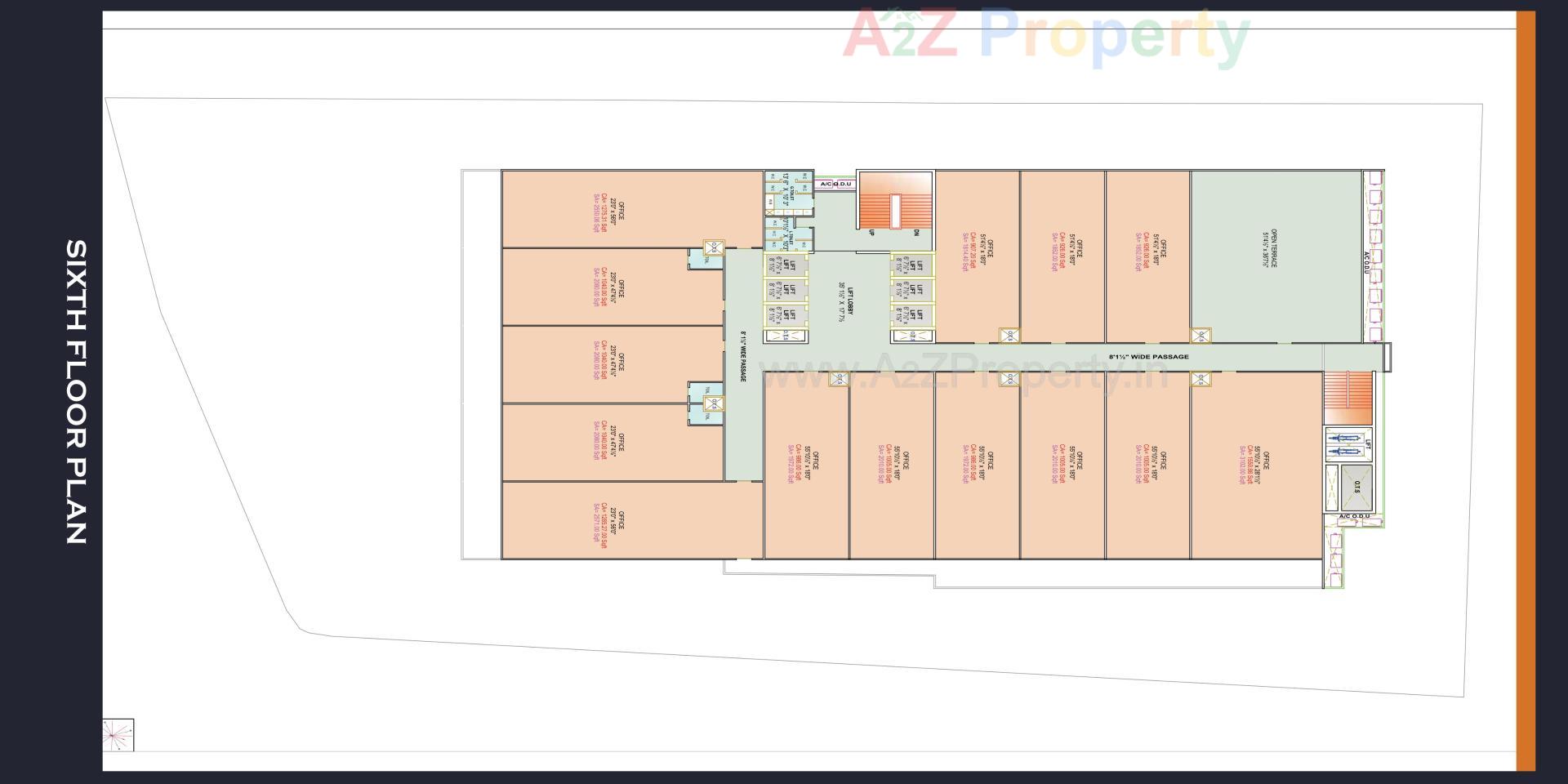 Layout of real estate project Central Business Hub located at Umra, Surat, Gujarat