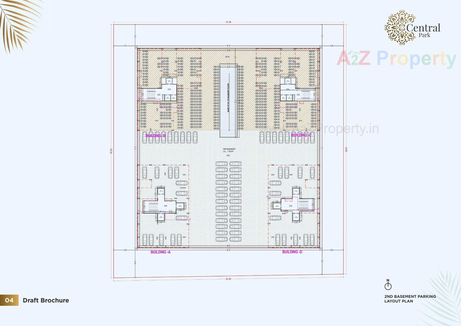 Layout of real estate project Central Park located at Pal, Surat, Gujarat