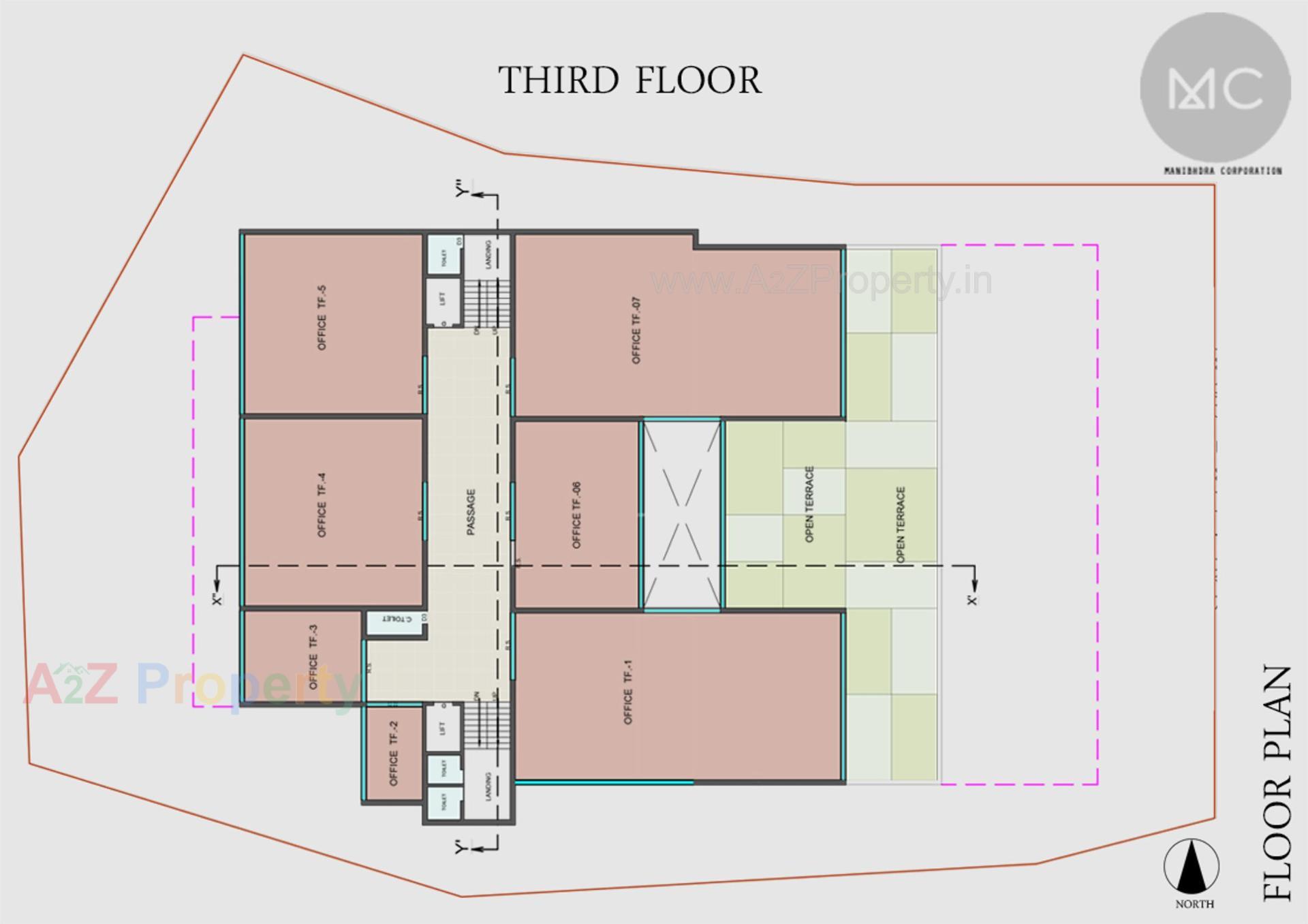 Layout of real estate project Central Plaza located at Bardoli, Surat, Gujarat