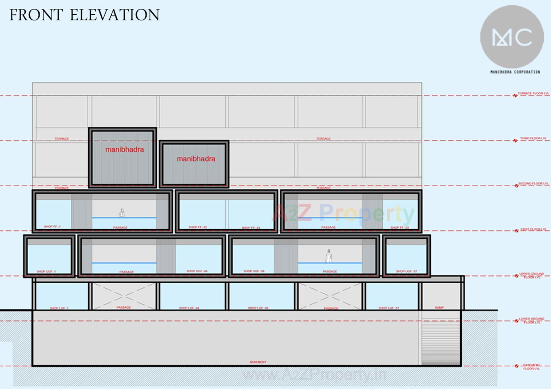 Layout of real estate project Central Plaza located at Bardoli, Surat, Gujarat