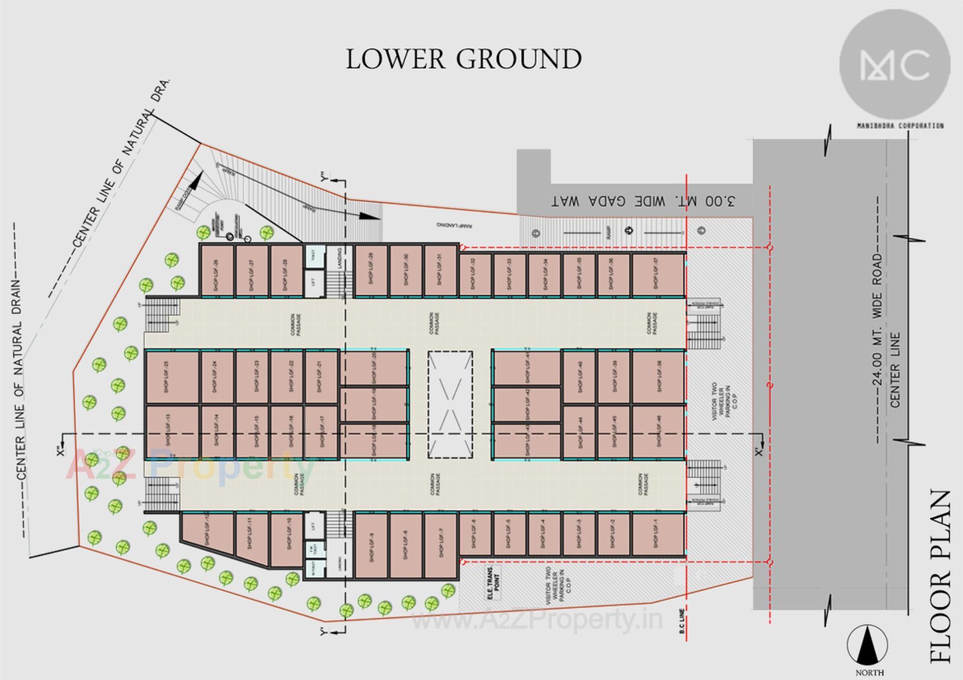 Layout of real estate project Central Plaza located at Bardoli, Surat, Gujarat