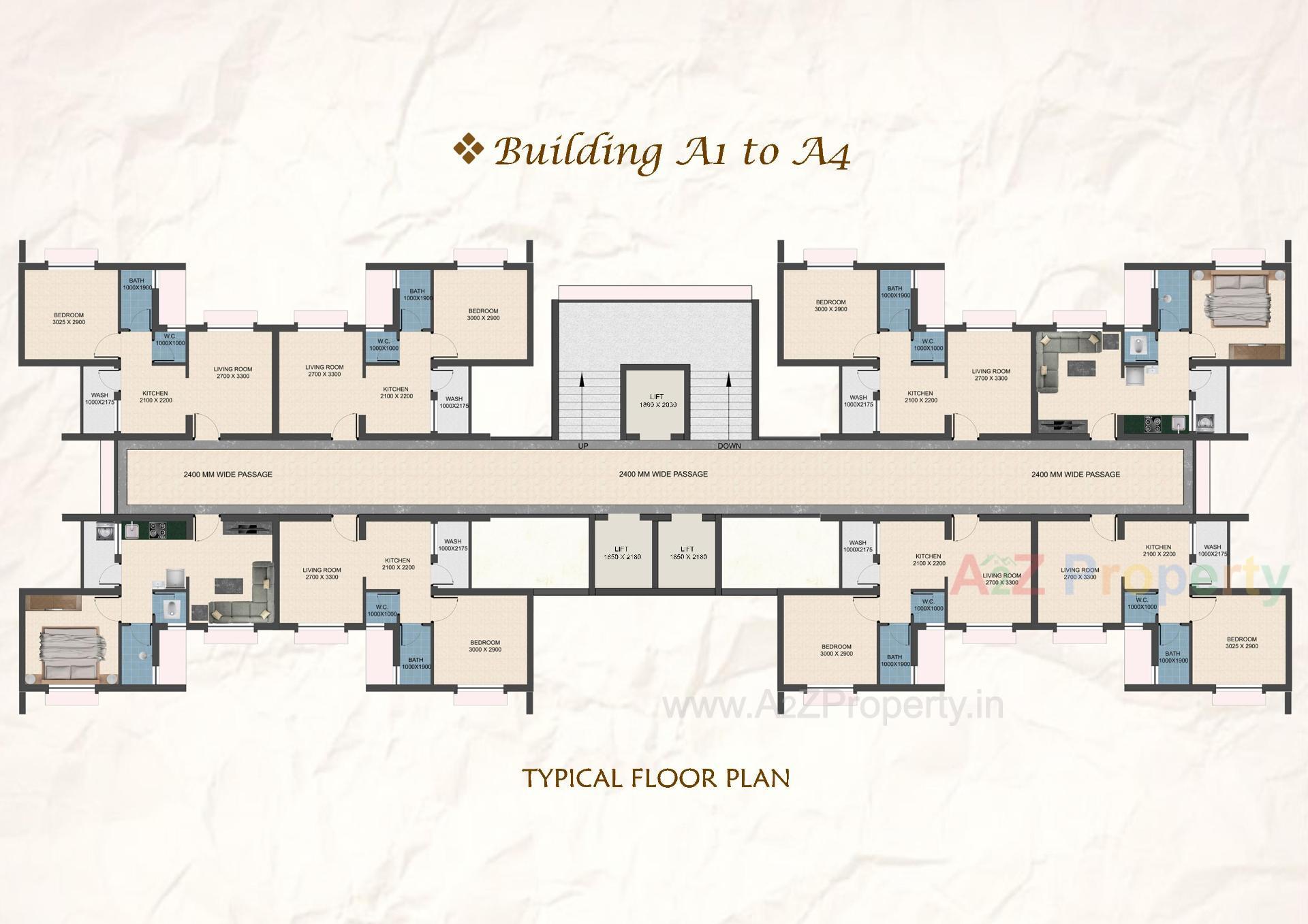 Layout of real estate project Construction Of Ews   Ews (2560 Houses) Under Pmay At Final Plot 129, T P S 30 (vanakla Okha  Vihel),at Vanakla Dist  Surat located at Vanakla, Surat, Gujarat
