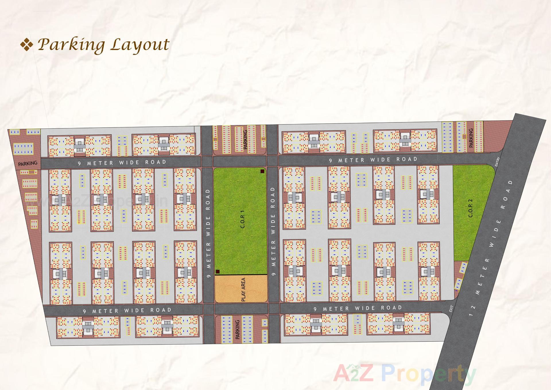 Layout of real estate project Construction Of Ews   Ews (2560 Houses) Under Pmay At Final Plot 129, T P S 30 (vanakla Okha  Vihel),at Vanakla Dist  Surat located at Vanakla, Surat, Gujarat