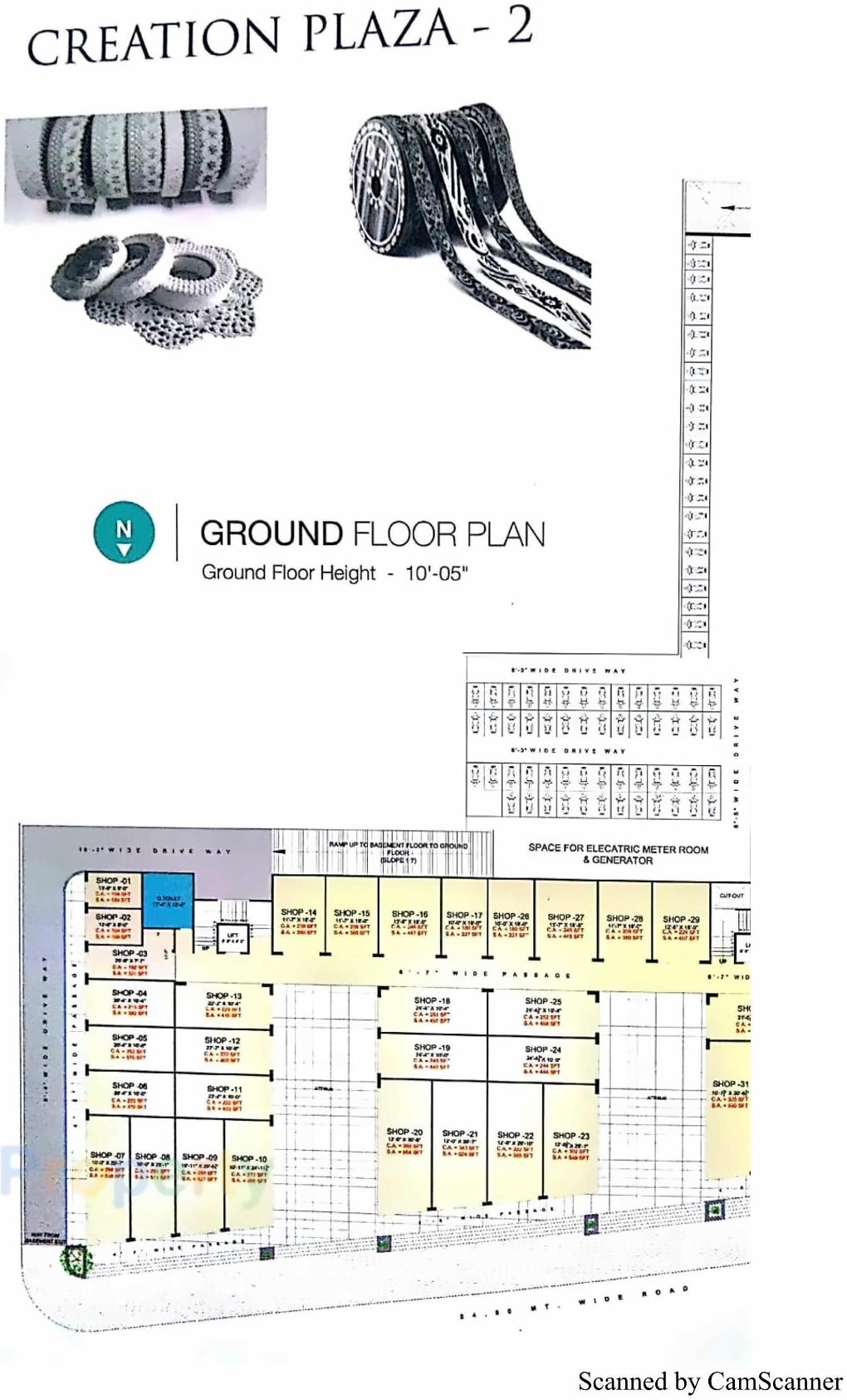 Layout of real estate project Creation Plaza located at Puna, Surat, Gujarat