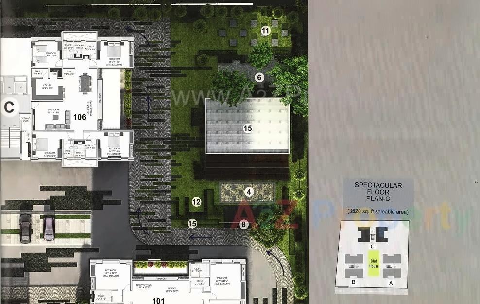 Layout of real estate project Crimson Palace located at Althan, Surat, Gujarat