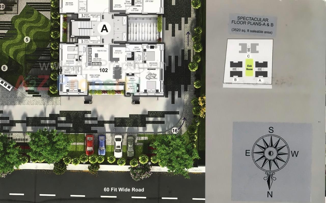 Layout of real estate project Crimson Palace located at Althan, Surat, Gujarat