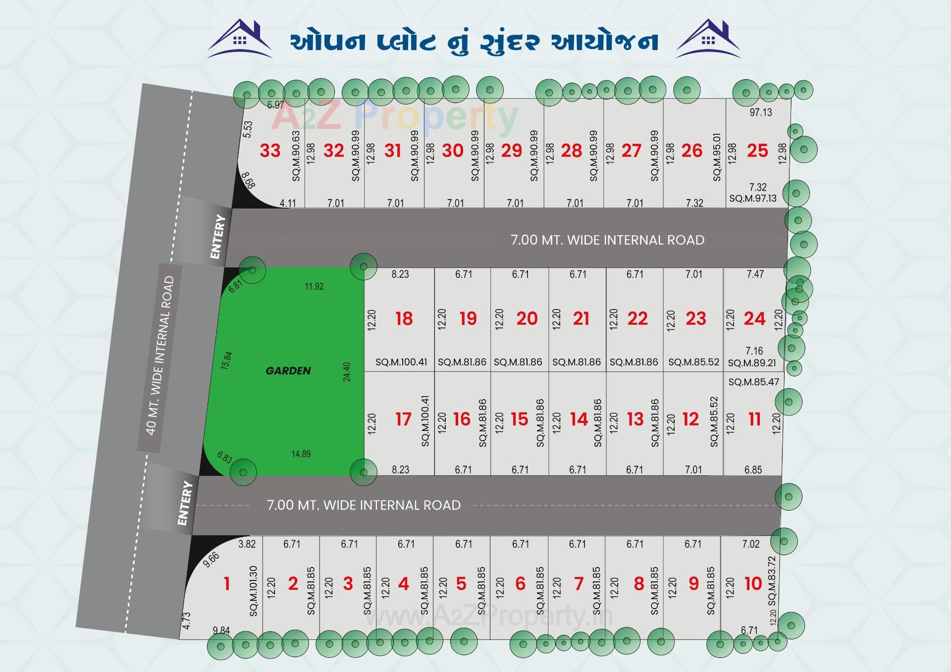 Layout of real estate project Crystal Bungalows located at Surat, Surat, Gujarat