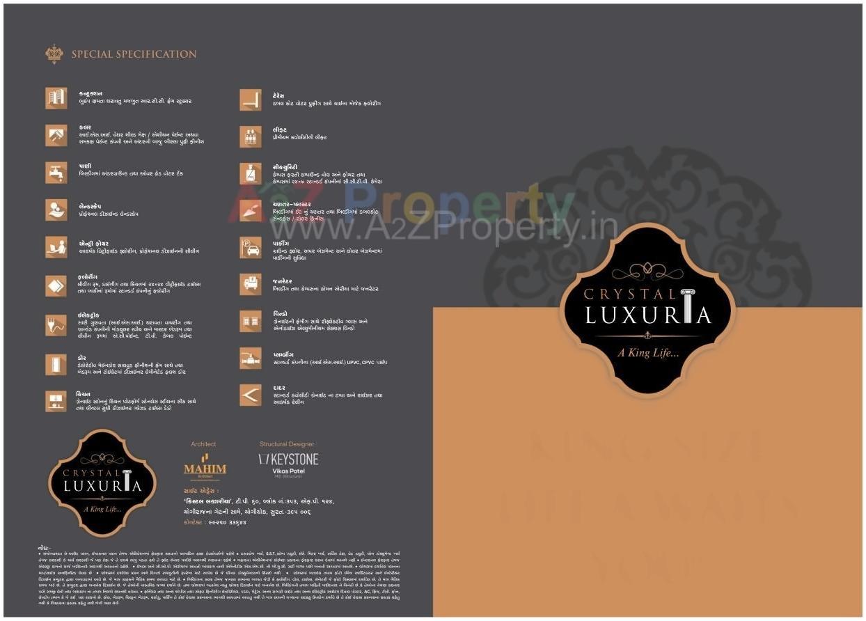  of real estate project Crystal Luxuria located at Puna, Surat, Gujarat