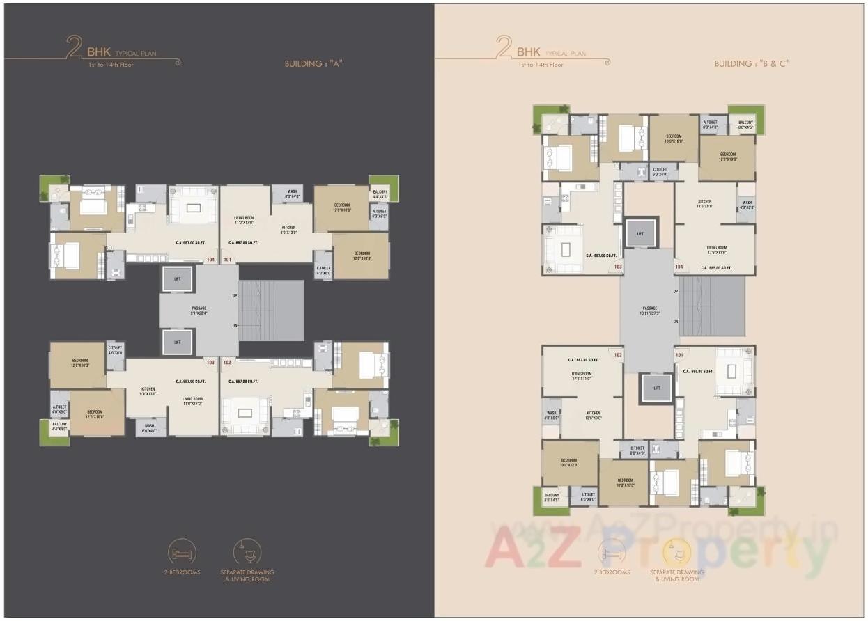 Layout of real estate project Crystal Luxuria located at Puna, Surat, Gujarat