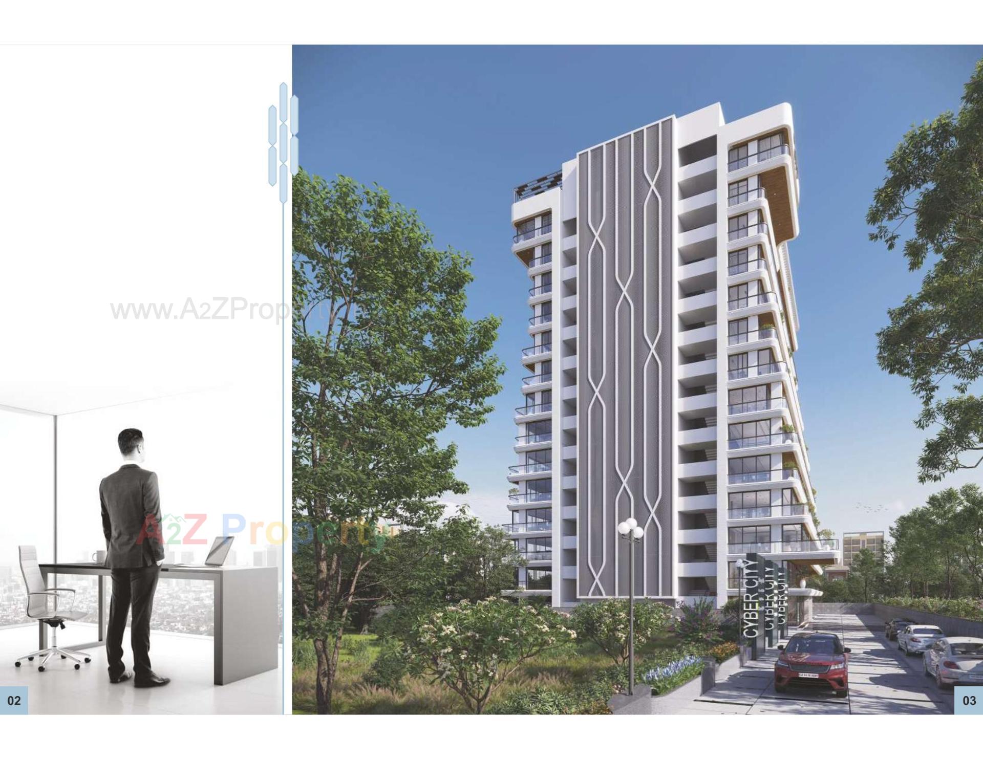 3D Elevation of real estate project Cyber City located at Utran, Surat, Gujarat