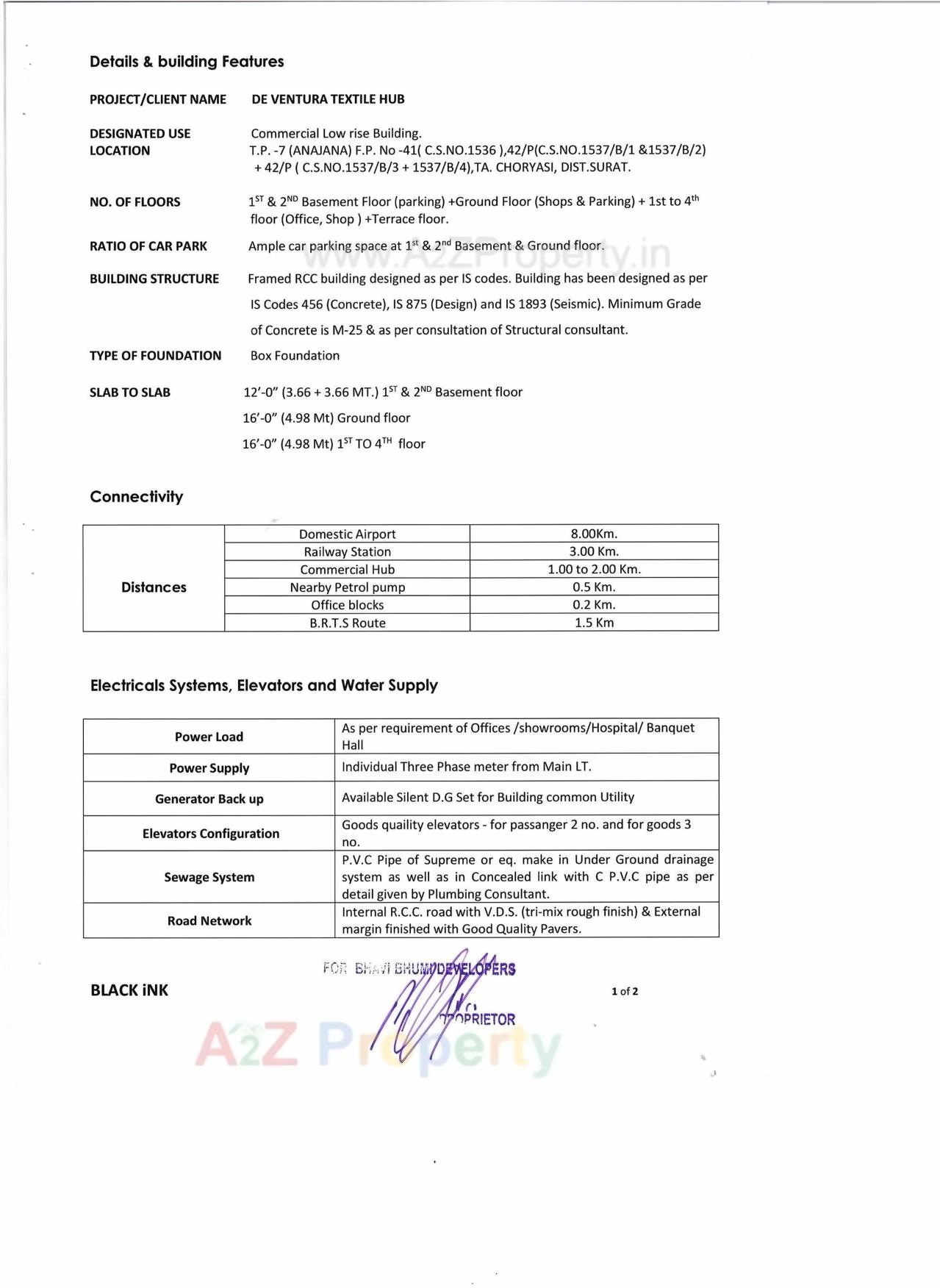  of real estate project De' Ventura Textile Hub located at Anjana, Surat, Gujarat