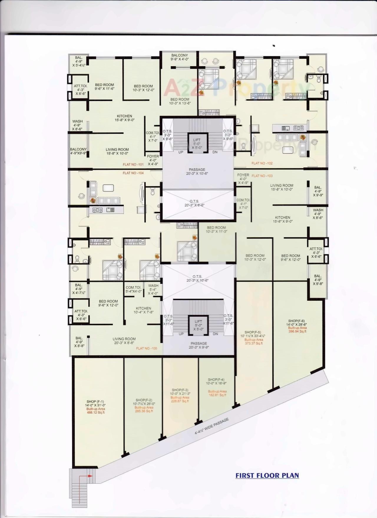 Layout of real estate project Dev Krupa Complex located at Kamrej, Surat, Gujarat