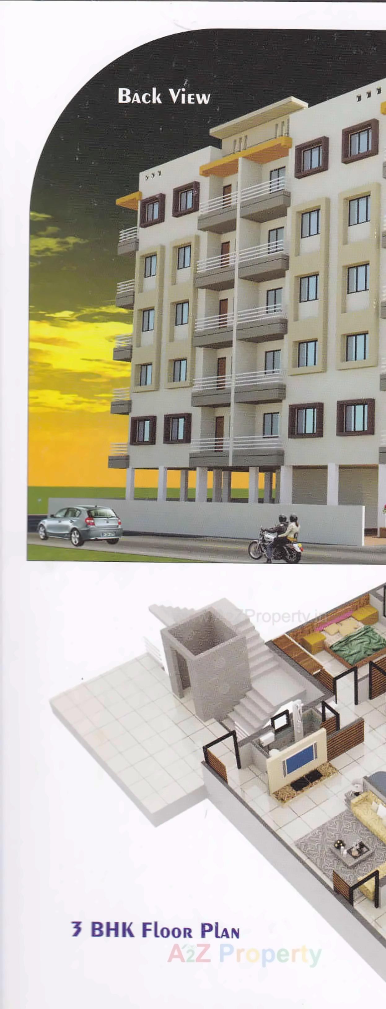 3D Elevation of real estate project Dev Krupa Complex located at Kamrej, Surat, Gujarat