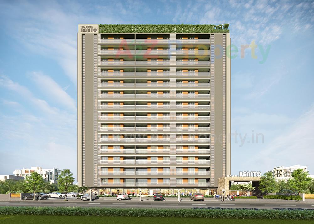 3D Elevation of real estate project Devshree Benito located at Vanakla, Surat, Gujarat
